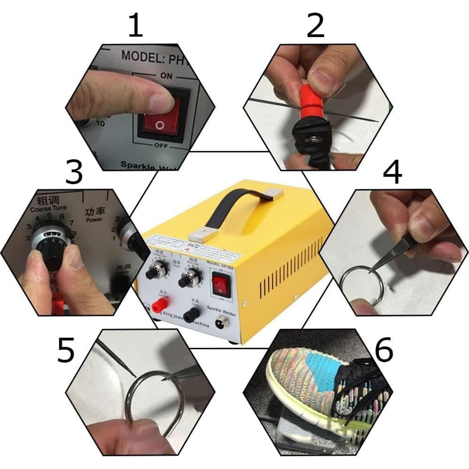 Máquina de Soldar láser Plata Joyería Puntos de Soldadura Herramienta 200 W, 30 A, Impulso de Soldadura de Joyas, Ajustable, 0,5 – 1,0 mm