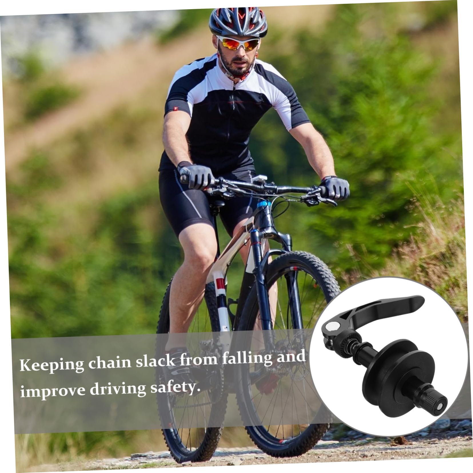 UPKOCH Traction de la chaîne arrière chaîne de vélo de Route Ajustable Outil de chaîne de vélo chaîne de vélos ajusteur de vélo tendeur de chaîne vélo Plastique Noir