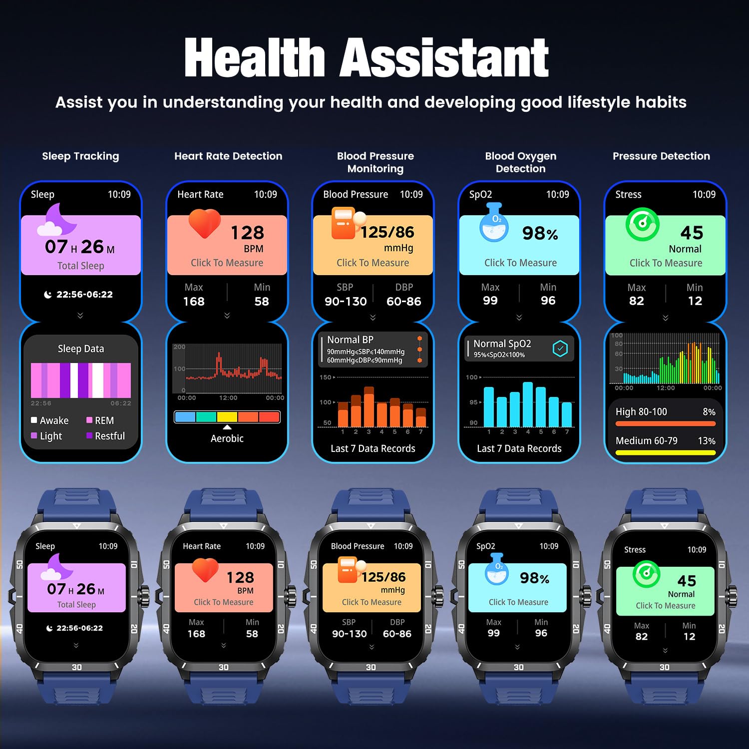 Orologio Smartwatch Uomo Compatibile Android con iOS Cellulare: 2,0" Touch Orologi Fitness Watch Digitale Sportivo Chiamate Contapassi Sanguigna Pressione Impermeabile Bluetooth Cardiofrequenzimetro