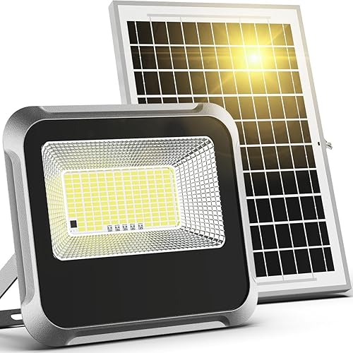 Miniatura 1 de Engrepo Luz solar para exteriores, 10000mAh Luces Solares de seguridad alimentada por energía solar exterior 3000LM IP65 impermeable del atardecer