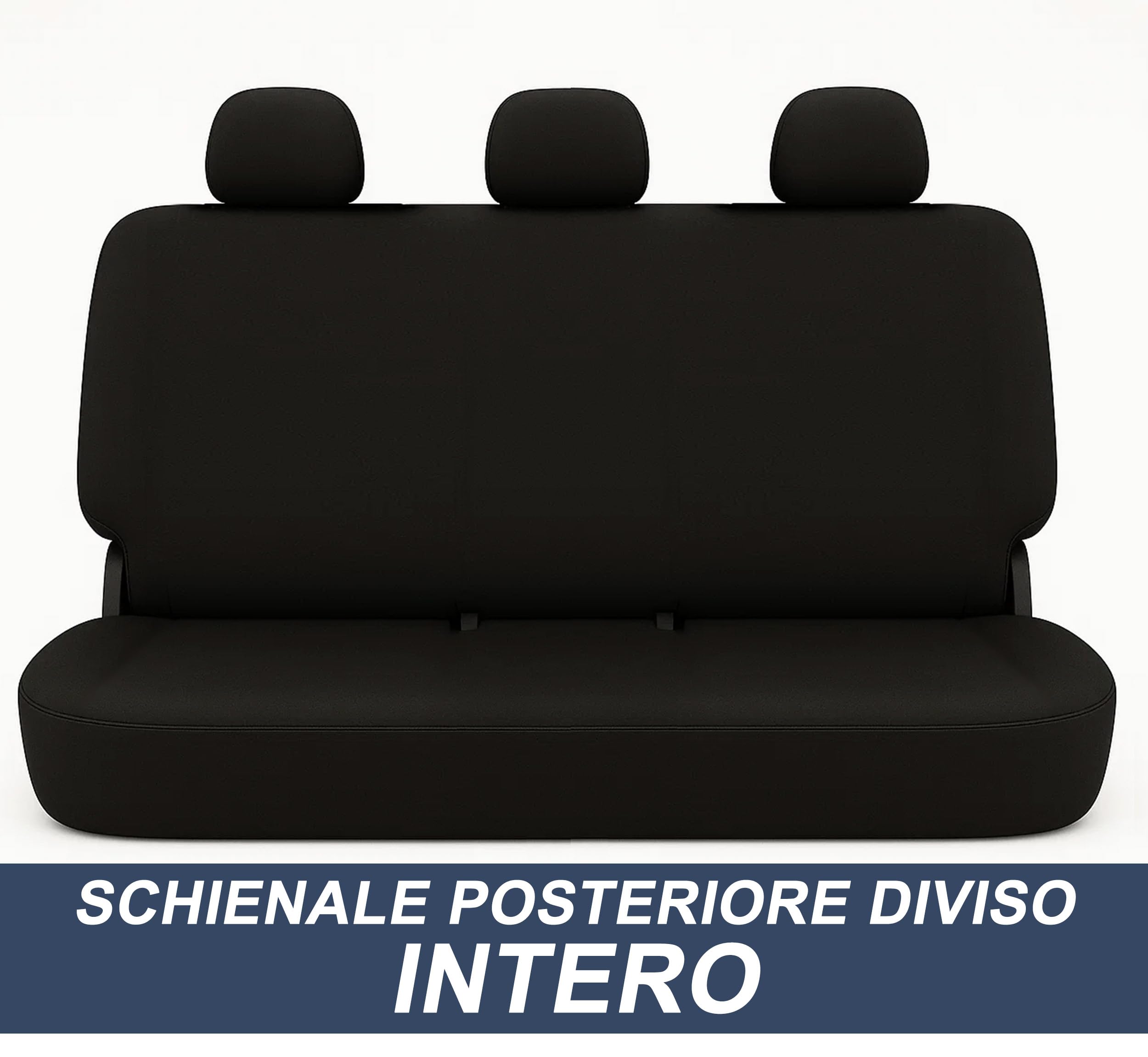 Auto Accessori Lupex | Coprisedili Auto Compatibili con Panda dal 2012 a oggi, Made in Italy, Protezioni Sedili Anteriore e Posteriore in Policotone (Grigio Scuro - Nero, Schienale Posteriore Intero)