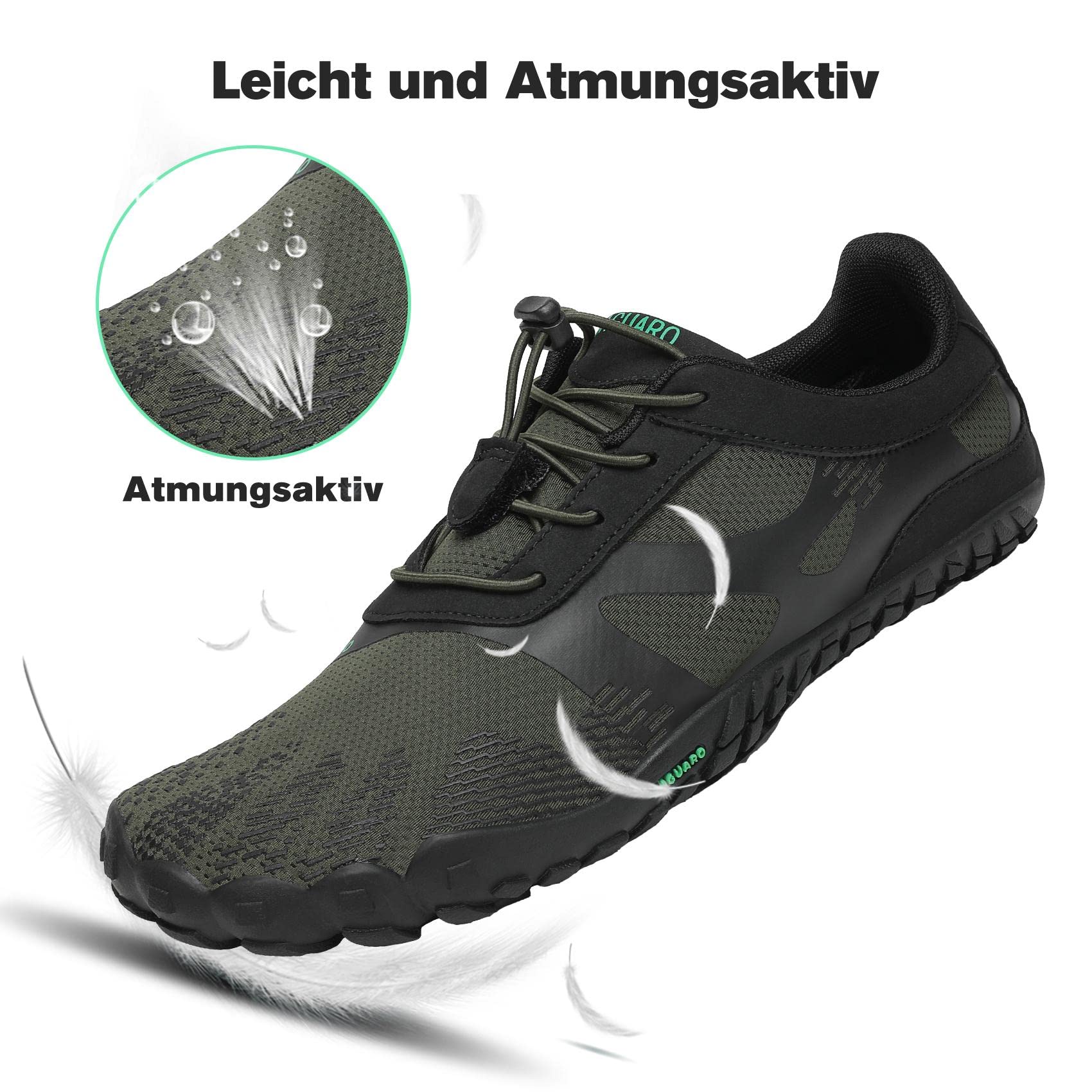 SAGUARO Estate Scarpe Barefoot Minimaliste Uomo Comode e Leggere Antiscivolo Trekking Trail Running Scarpe Asciugatura Rapida Outdoor e Indoor