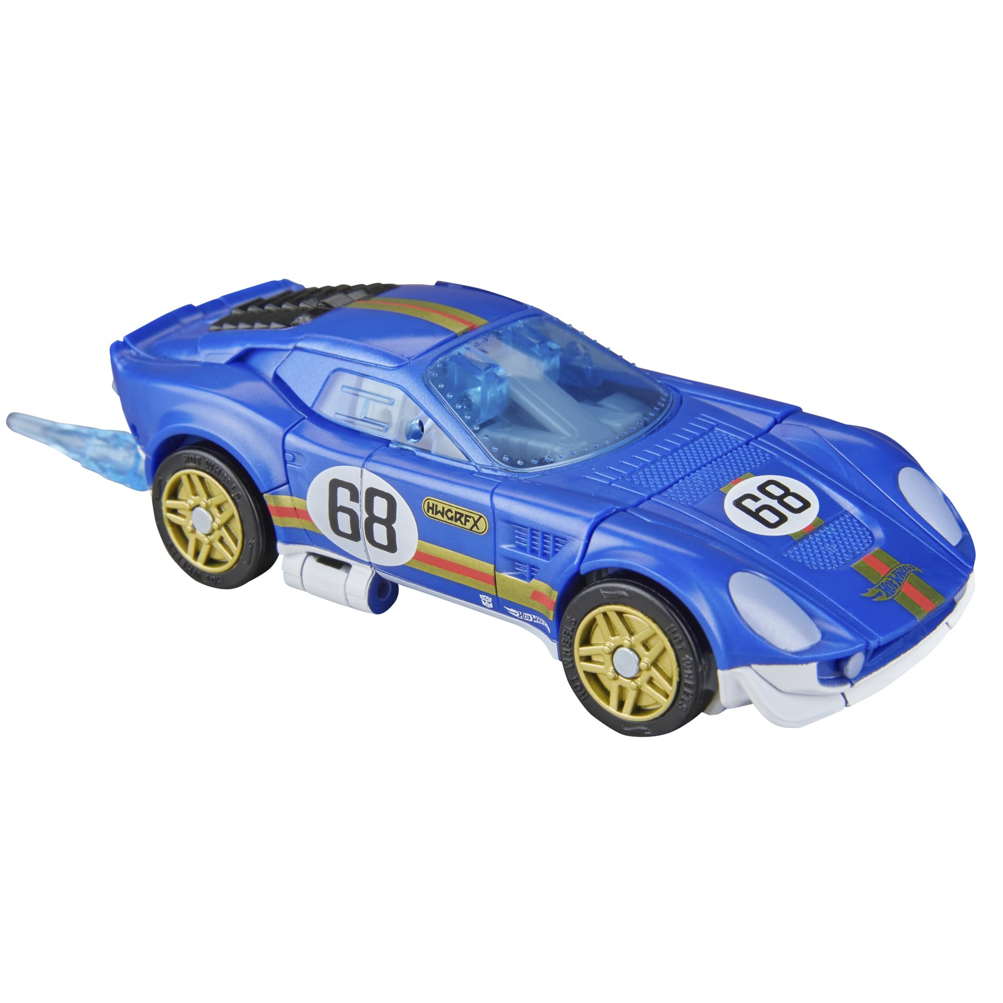 Transformers Collaborative Hot Wheels® / Transformers El Segundo Coupé, 12,5-centymetrowa figurka robota klasy Deluxe, przekształca się w wyścigówkę, wiek: od 8 lat