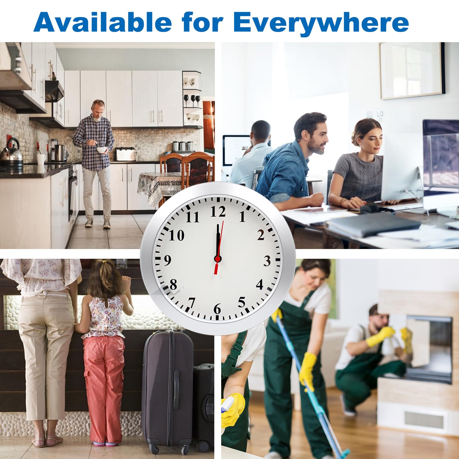 Horloge murale avec caméra espion, enregistreur vidéo HD1080P, caméras cachées, enregistrement en boucle, détection de mouvement, caméra de surveillance pour bureau à domicile, sans WiFi