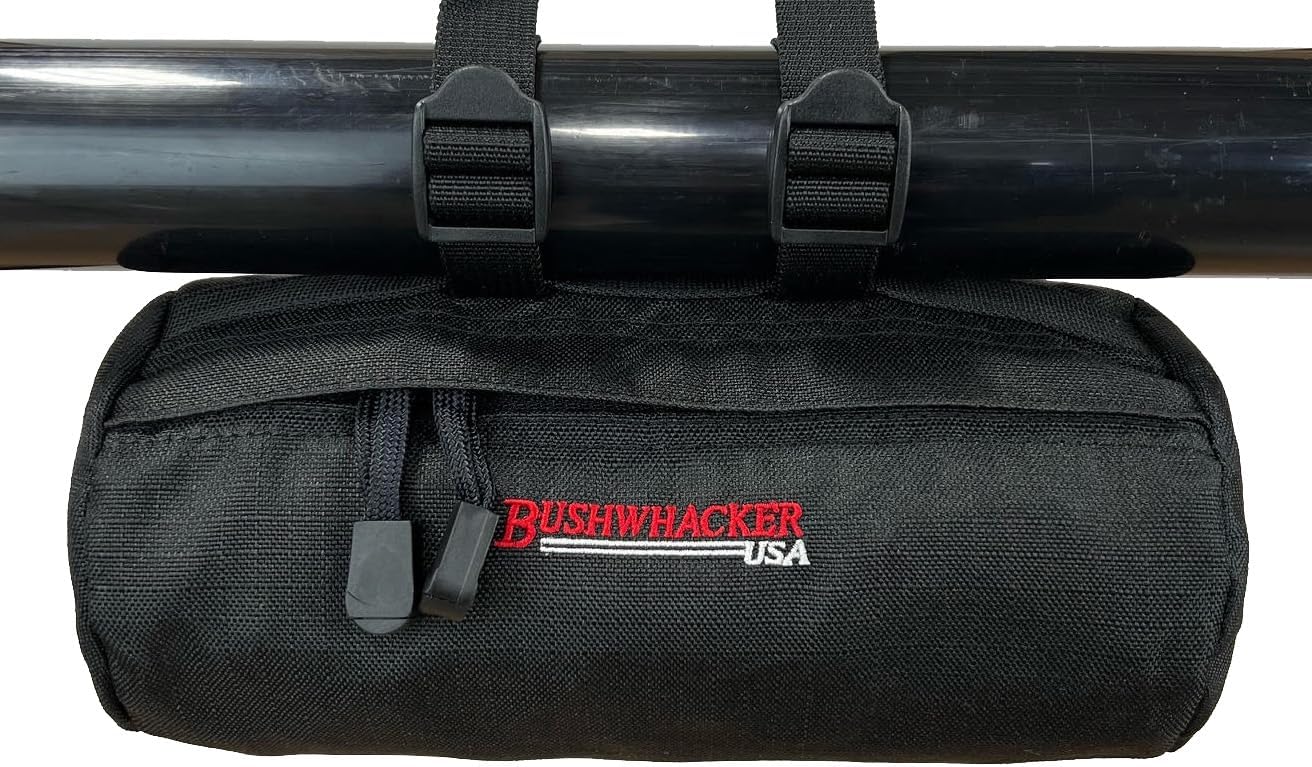 Bushwhacker UTV Small Cylinder Bag for Roll Bar Railing – Dimensions 8.5" x 4" – ATV Accessories for Side by Side Pack, Overhead Storage, and Snowmobile Organization