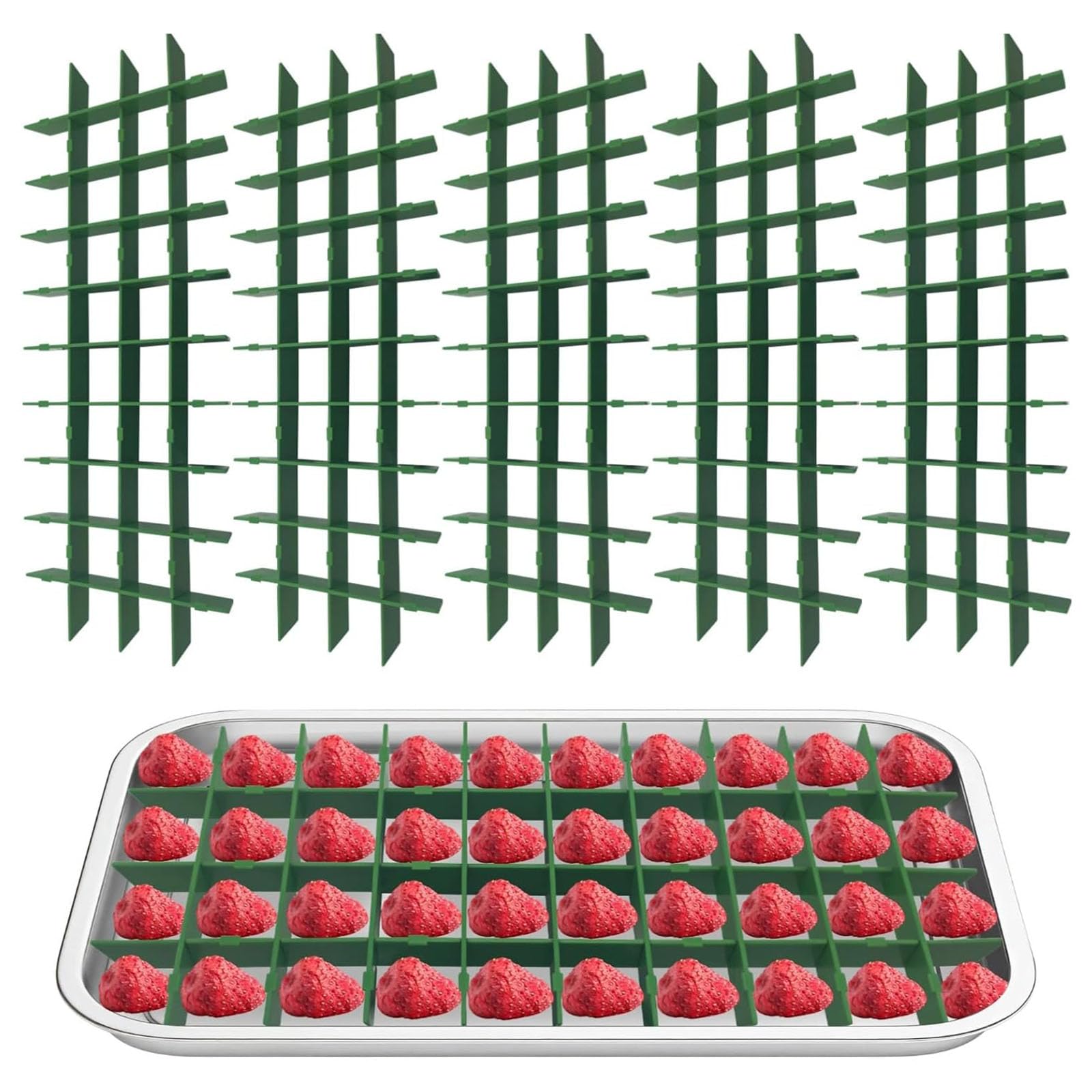 5 x Silikon-Gefriertrockner Trennwand Gefriertrockner Zubehör für Obst, Gemüse, Mahlzeiten, Küchenzubehör, Süßigkeiten, Gefrierfach mit Trennwänden