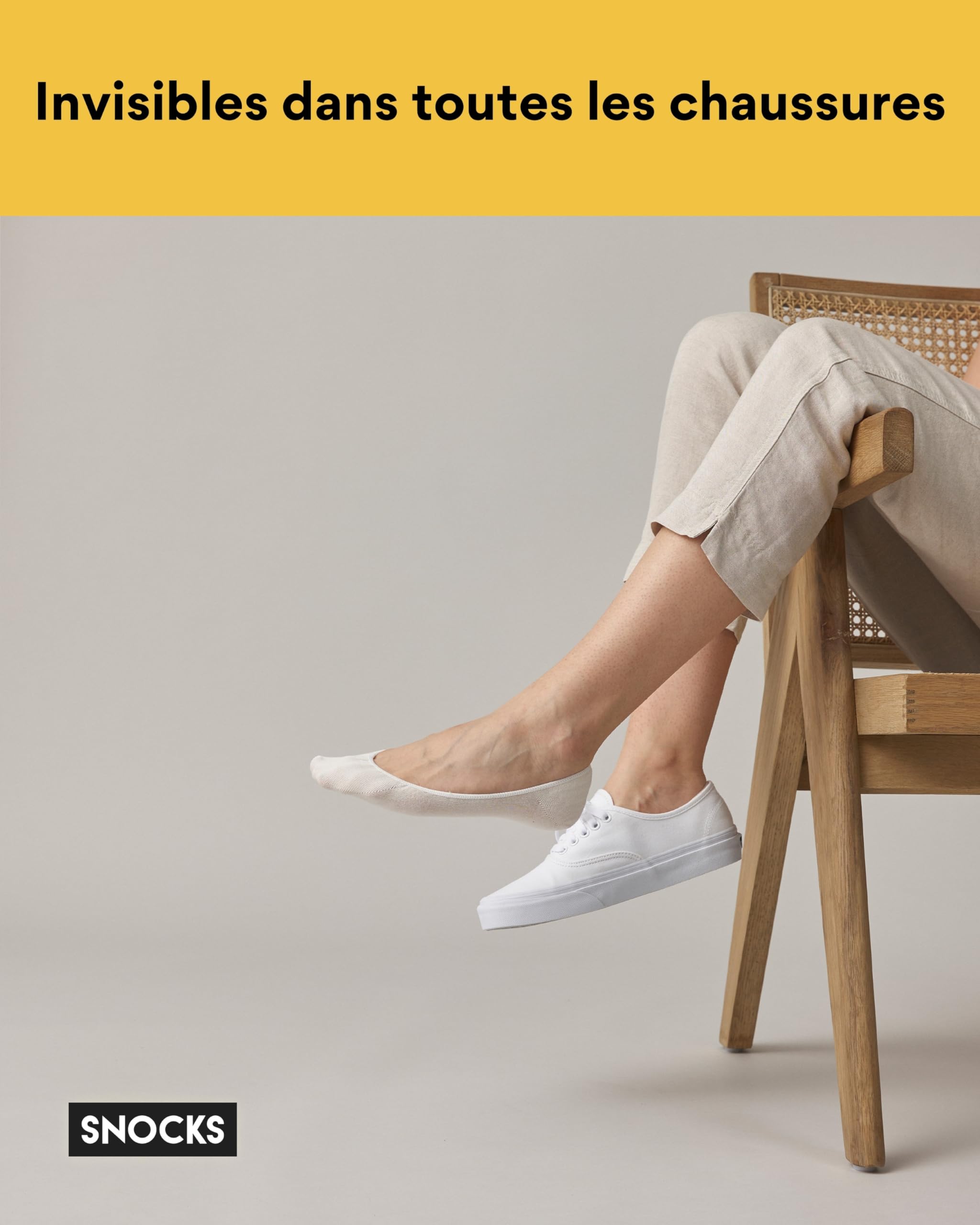 Snocks Protège Pieds Femme - Chaussettes Invisibles Femme: Confortable et Agrèable à Porter - Protege Pied Femme - Socquettes Femme et Chaussette Invisible Homme