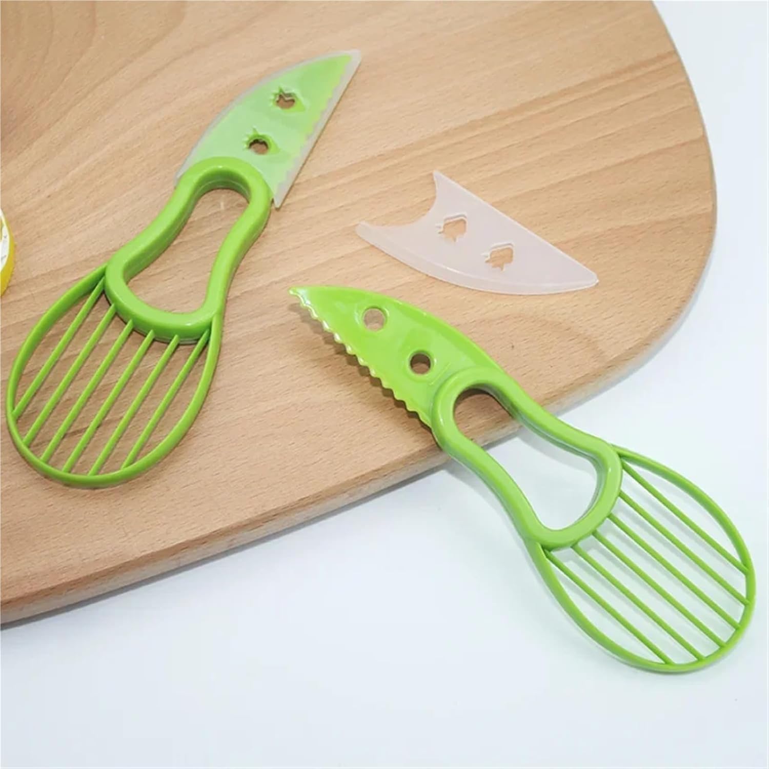 3 in 1 Avocado Slicer Shea Corer Butter Fruit Peeler Cutter Plastic Knife Pulp Separator Kitchen Vegetable Tools