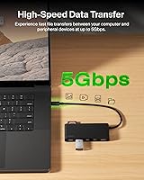 Vista 6 de Belkin Concentrador USB C, concentrador de 7 puertos con pantalla HDMI 4K @ 60Hz, SD y MicroSD, entrega de energía de 100 W, transferencia rápida