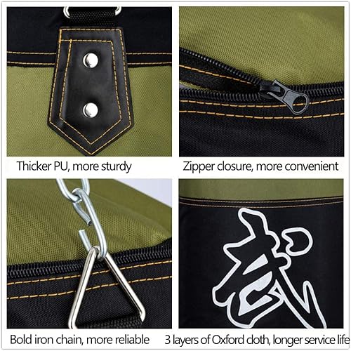 Miniatura 2 de Sfeexun Bolsa de boxeo para hombres, mujeres y niños, juego de bolsa de boxeo para interiores y jardines, sin rellenar con guantes de perforación,