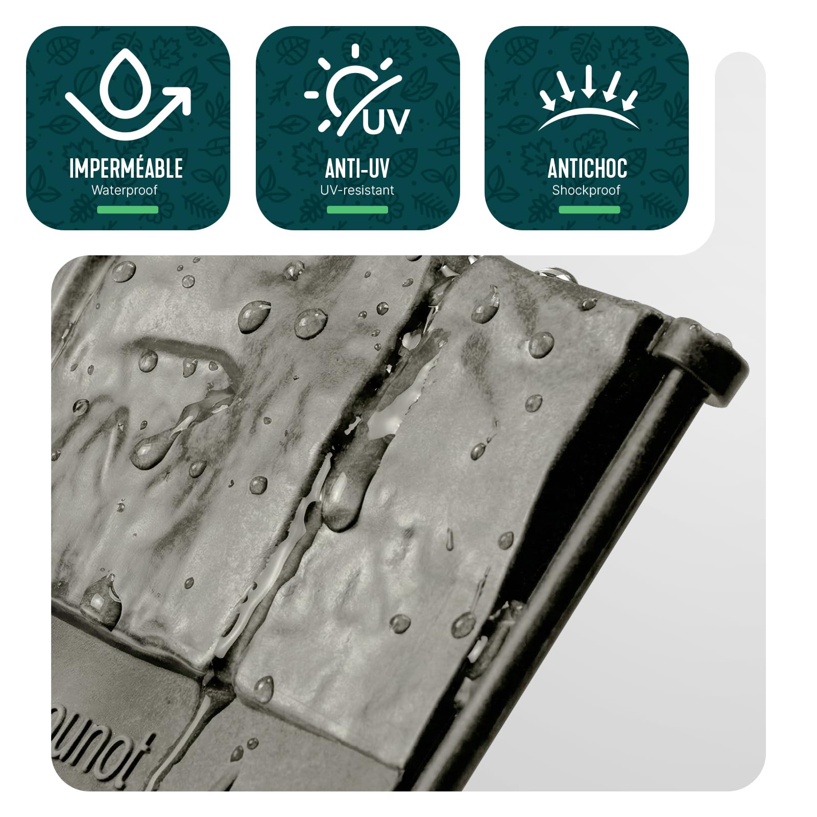 VOUNOT® Bordura per Aiuola Effetto Pietra 10,7m in Plastica Ultra Resistente, Senza Scavo, Bordo Giardino Decorativa Facile da Installare, per Vialetti, Aiuole e Prati, Set da 70 Pezzi, Grigio