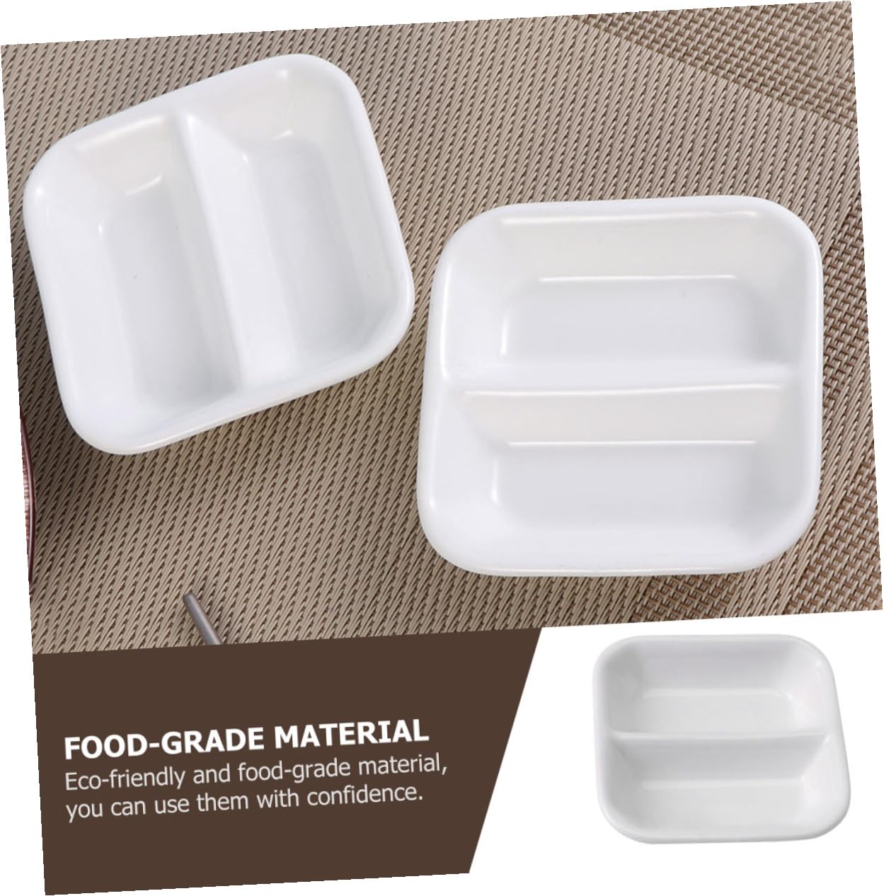 VICASKY Weiße Keramik Snackschale aus Lebensmittelechtem Material mit Glatter Oberfläche Kompakte Größe für Essig und Öl im Restaurant und Zuhause