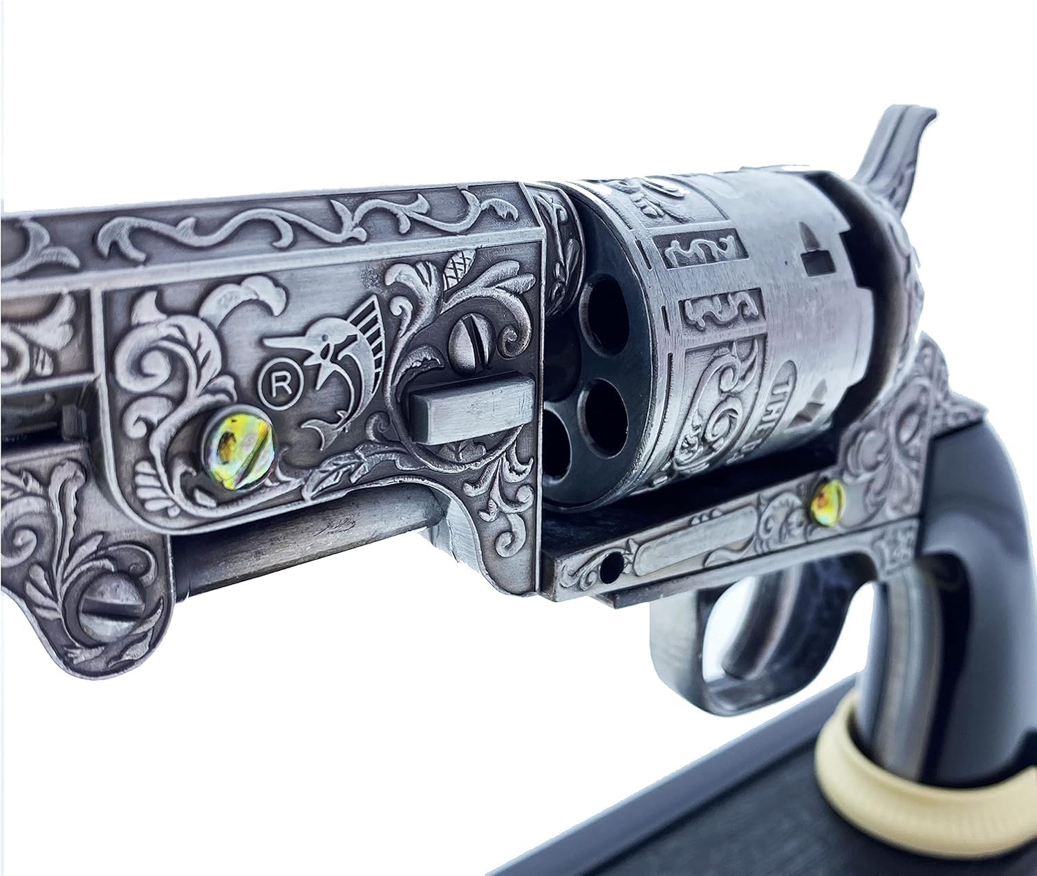 PS US Decorative Western Style Navy Revolver for Displays Costumes and Props. This is Not A Weapon… (Grey), Gray