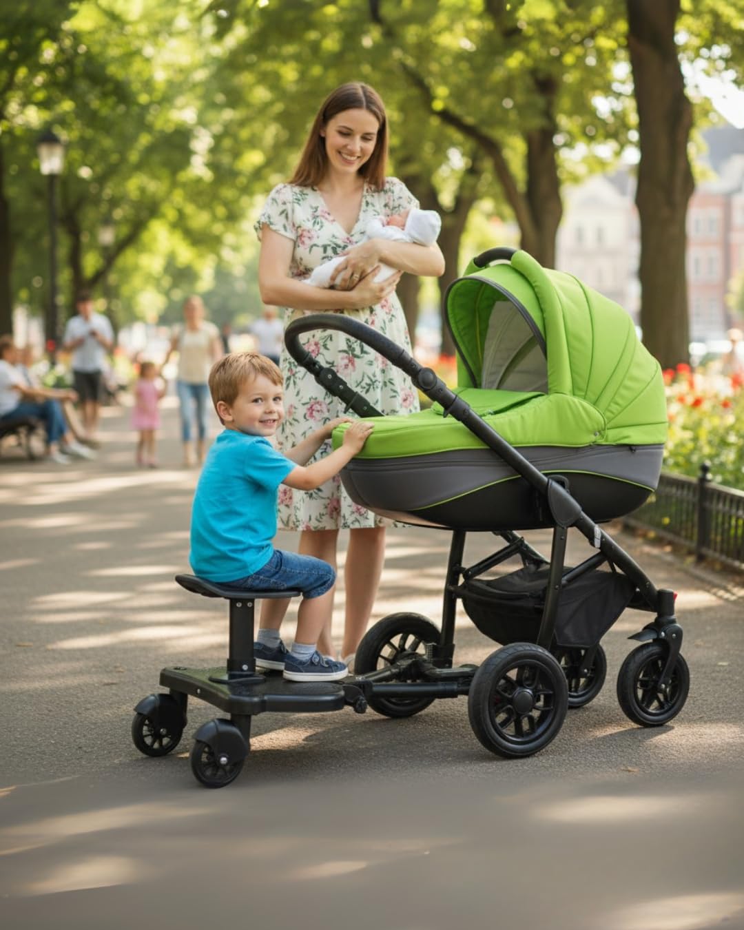 Patin carrito bebe universal Patinete con asiento para carro de bebé universal Tabla para carrito de bebe con asiento
