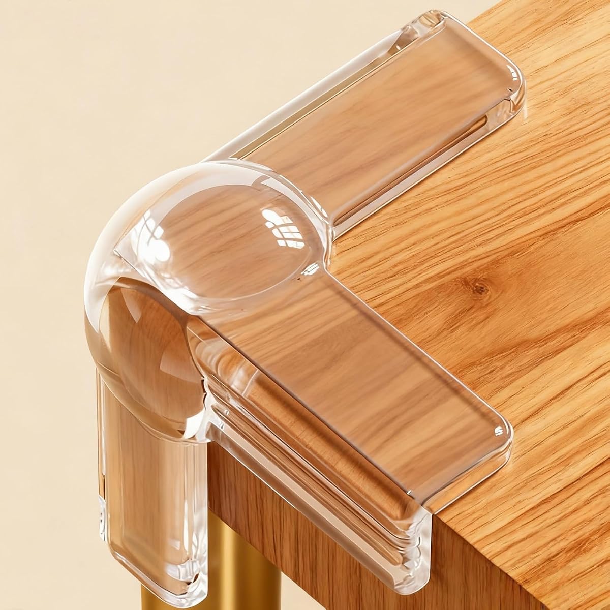 Baby Safety Table Corner Protectors 8 Pack Clear PVC Edge Guards | Upgraded Spherical T-Shaped Childproof Furniture Corner Covers to Prevent Toddler Bumps for Coffee Table, Crib & Cabinets