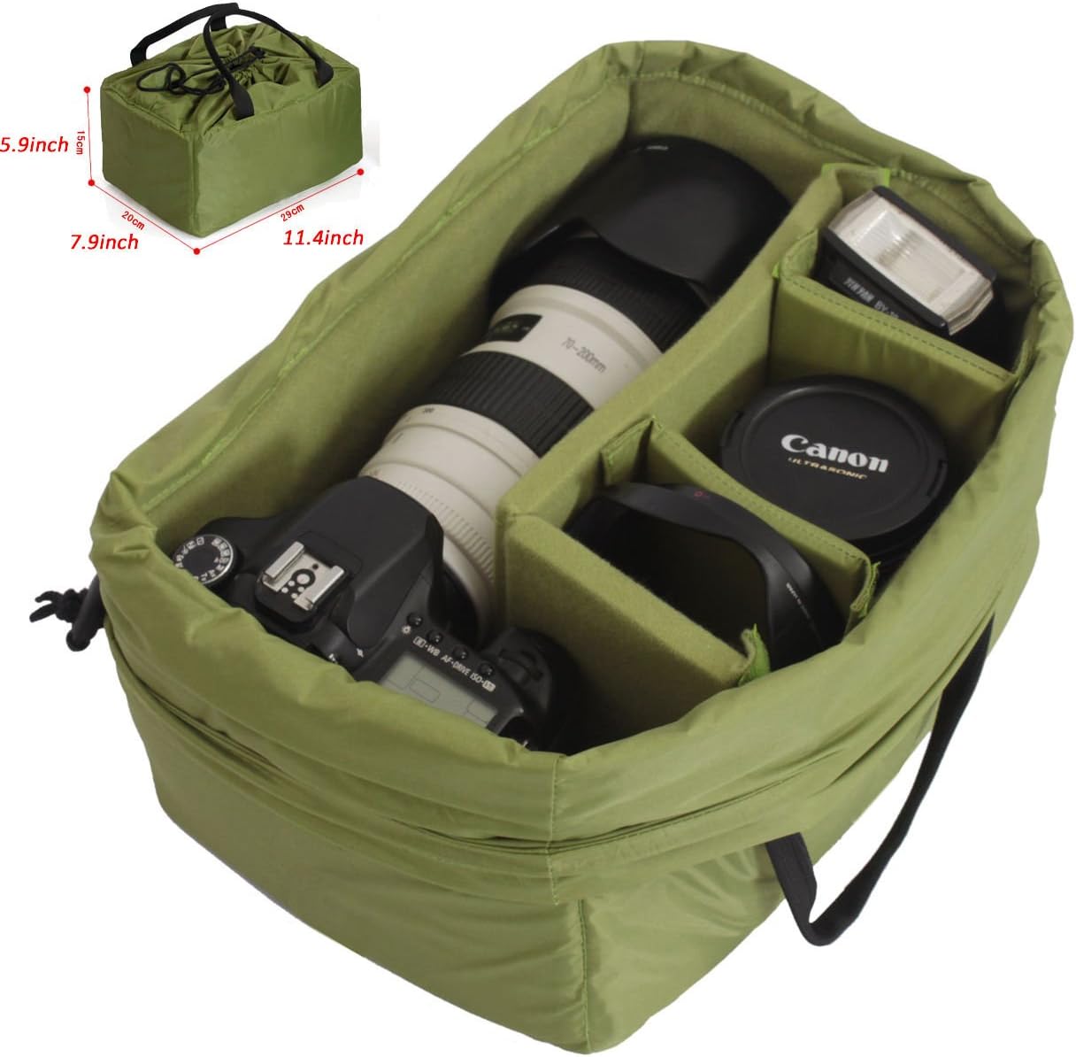 Large Waterprof DSLR SLR Camera Bag Partition Padded