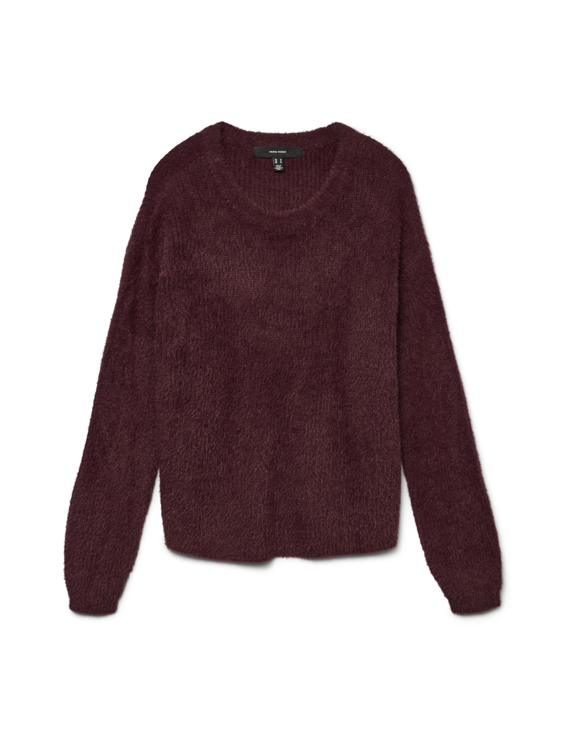 VERO MODA Vmpuff LS O-Neck Pullover Boo, Winetasting, XS