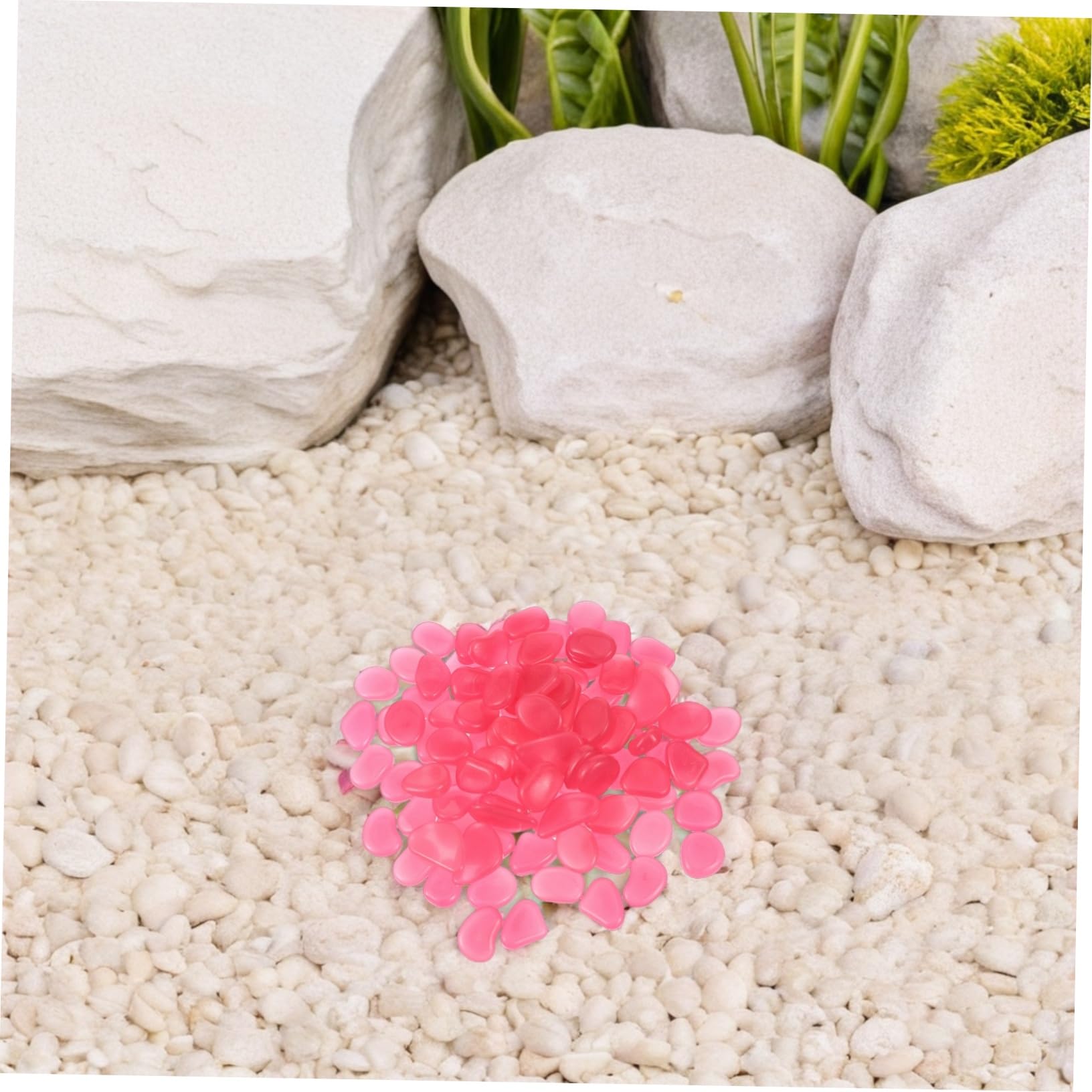 300piezas Piedras Luminosas De Para Decoración De Jardín y Piedras Fluorescentes Brillantes Para Exteriores Patio y Césped