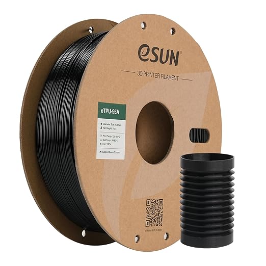 Bobine de Filament TPU-95A Esun - Noir - 1kg