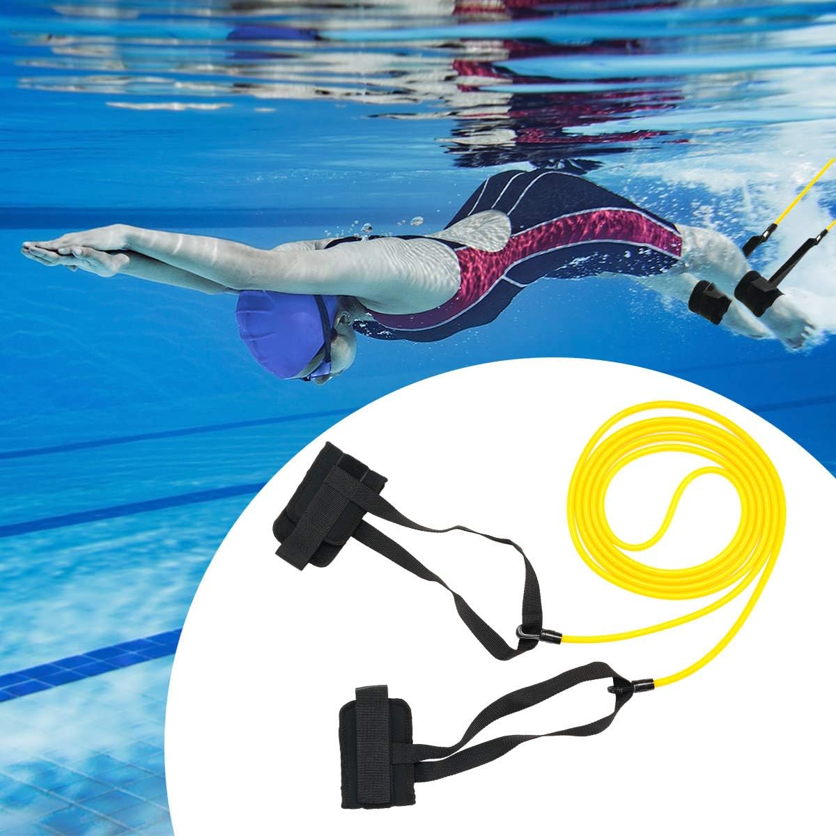 Provo Swim Training Belt, Swim Ankle Strap Stationary Swimmer Swimming