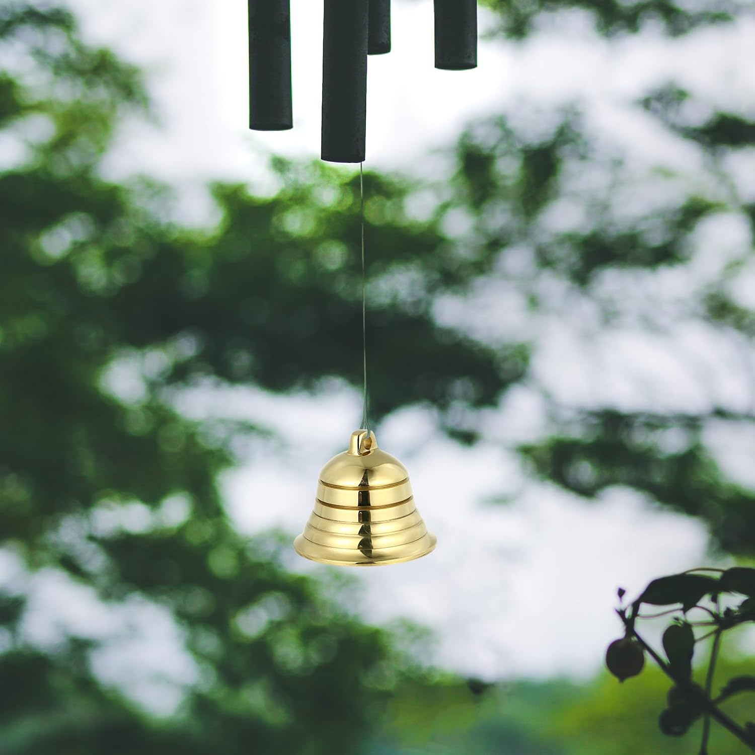 EXCEART Antique Copper Bell Pendant 1.96 Inch Hanging Decorative Bells for Home Office Wind Chimes Door Ornaments DIY Crafts