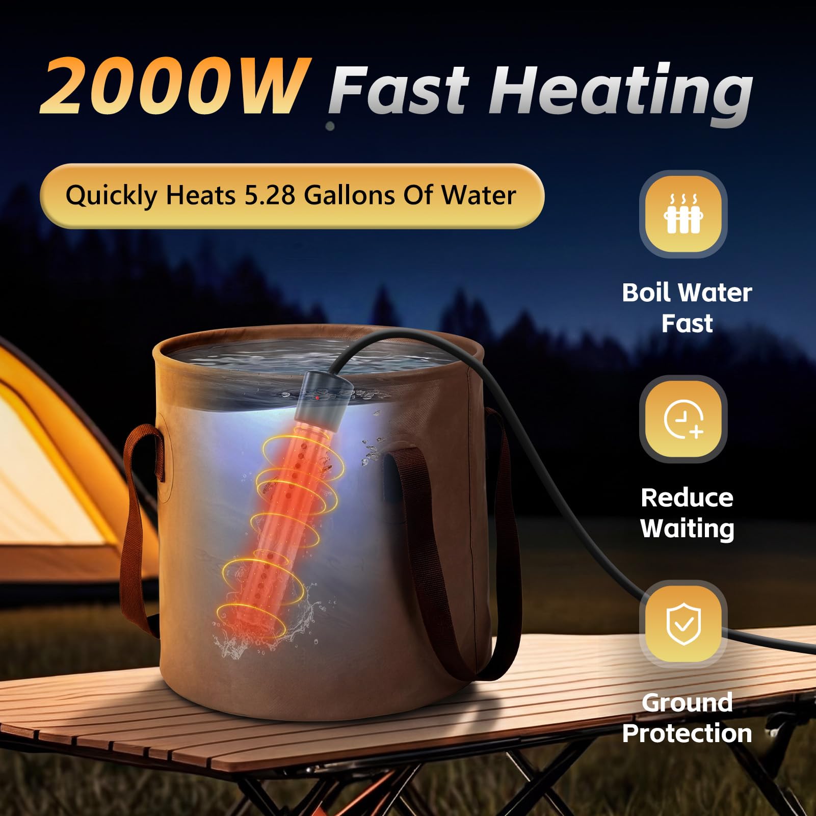 BSEED Douche portable pour camping, douche extérieure pour randonnée, voyage