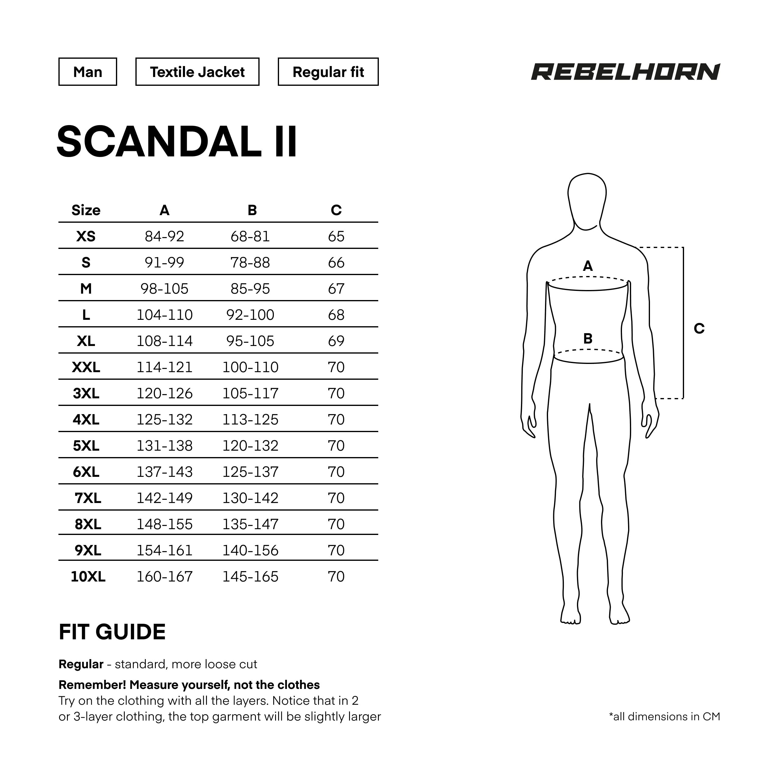 REBELHORN Scandal II męska kurtka motocyklowa, materiał tekstylny, ochraniacze na łokcie i ramiona, duże wstawki z siateczki, podwójne i potrójne szwy, elementy odblaskowe, rozmiary do 10XL