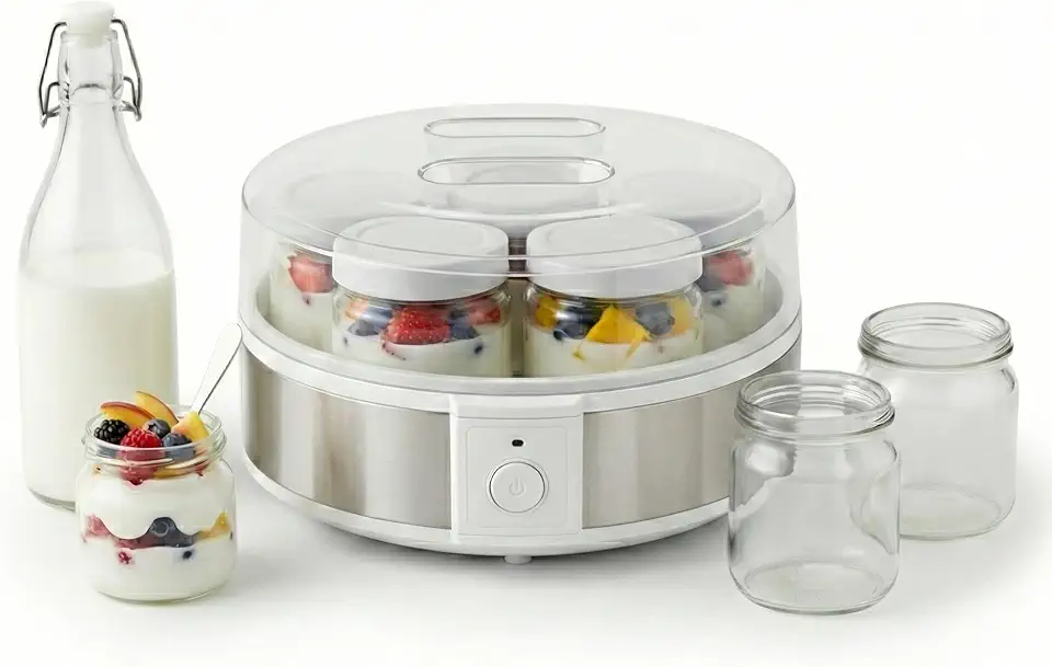 Iogurteira Elétrica Automática Compacta para Iogurte Caseiro e Natural (110, Volts)