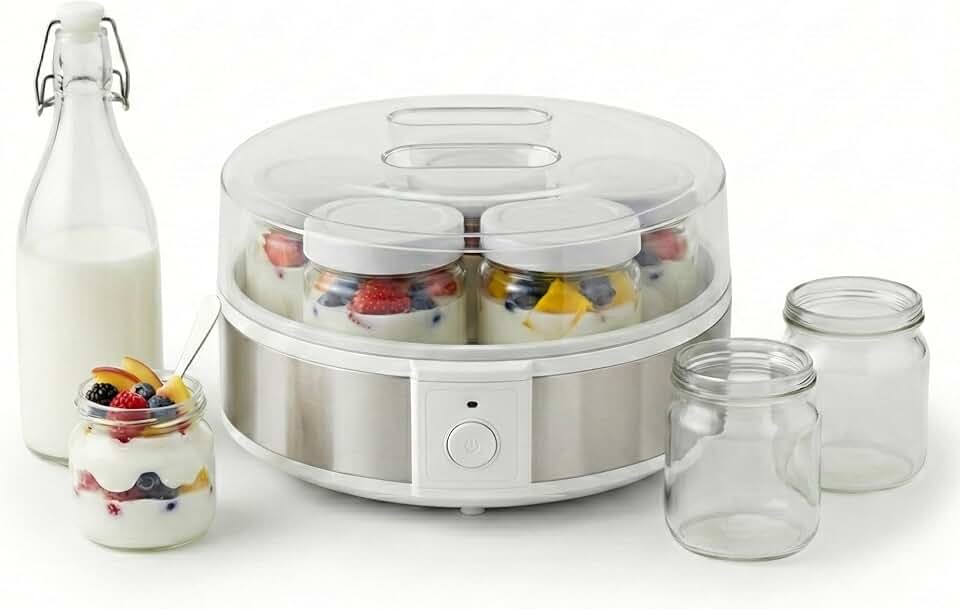 Iogurteira Elétrica Automática Compacta para Iogurte Caseiro e Natural (220, Volts)