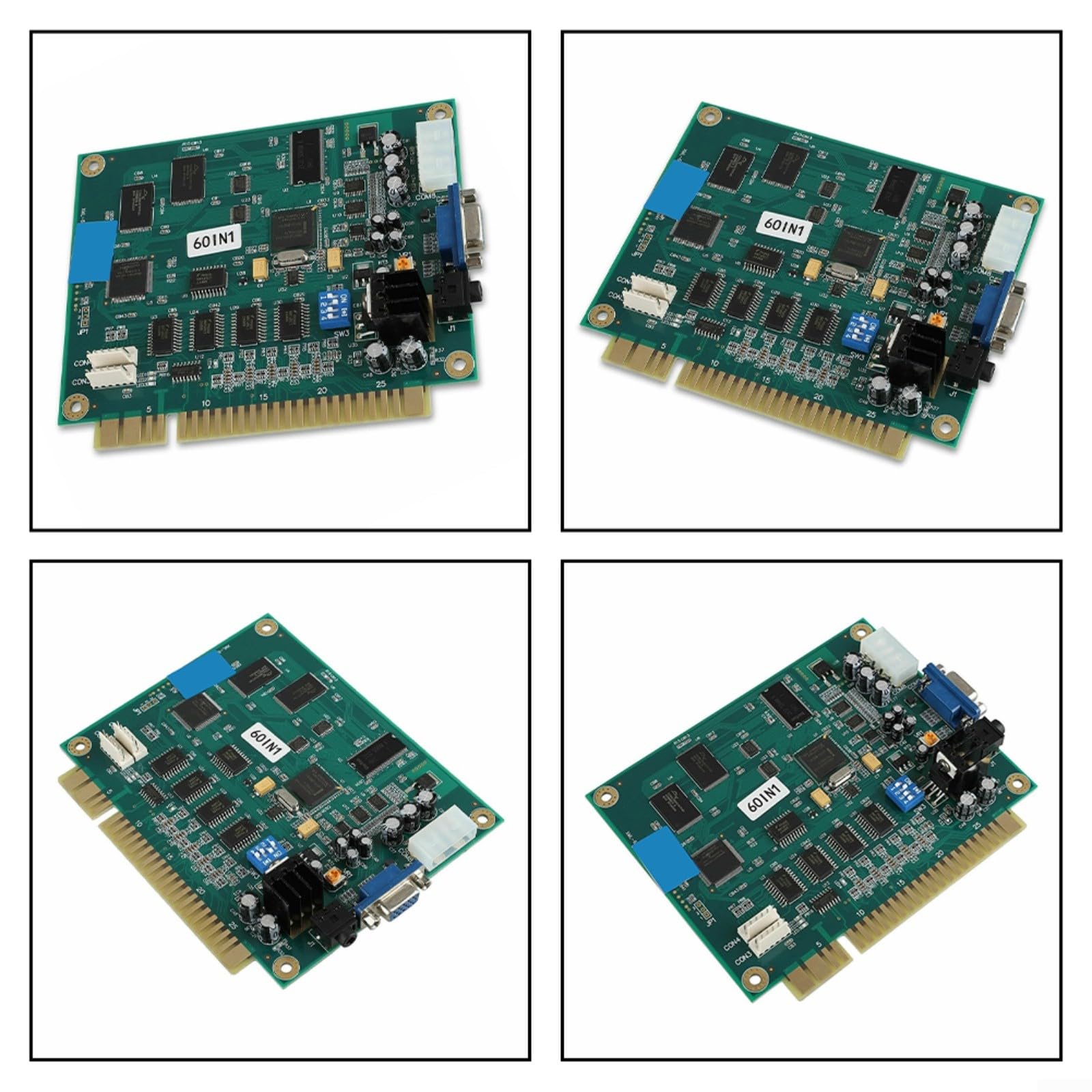 Scheda PCB multicade 60 in 1 con uscita CGA/VGA per JAMMA per armadio arcade, supporta trackball e joystick, compatibile con alimentazione ATX, modalità verticale e cocktail, circuito per giochi retrò