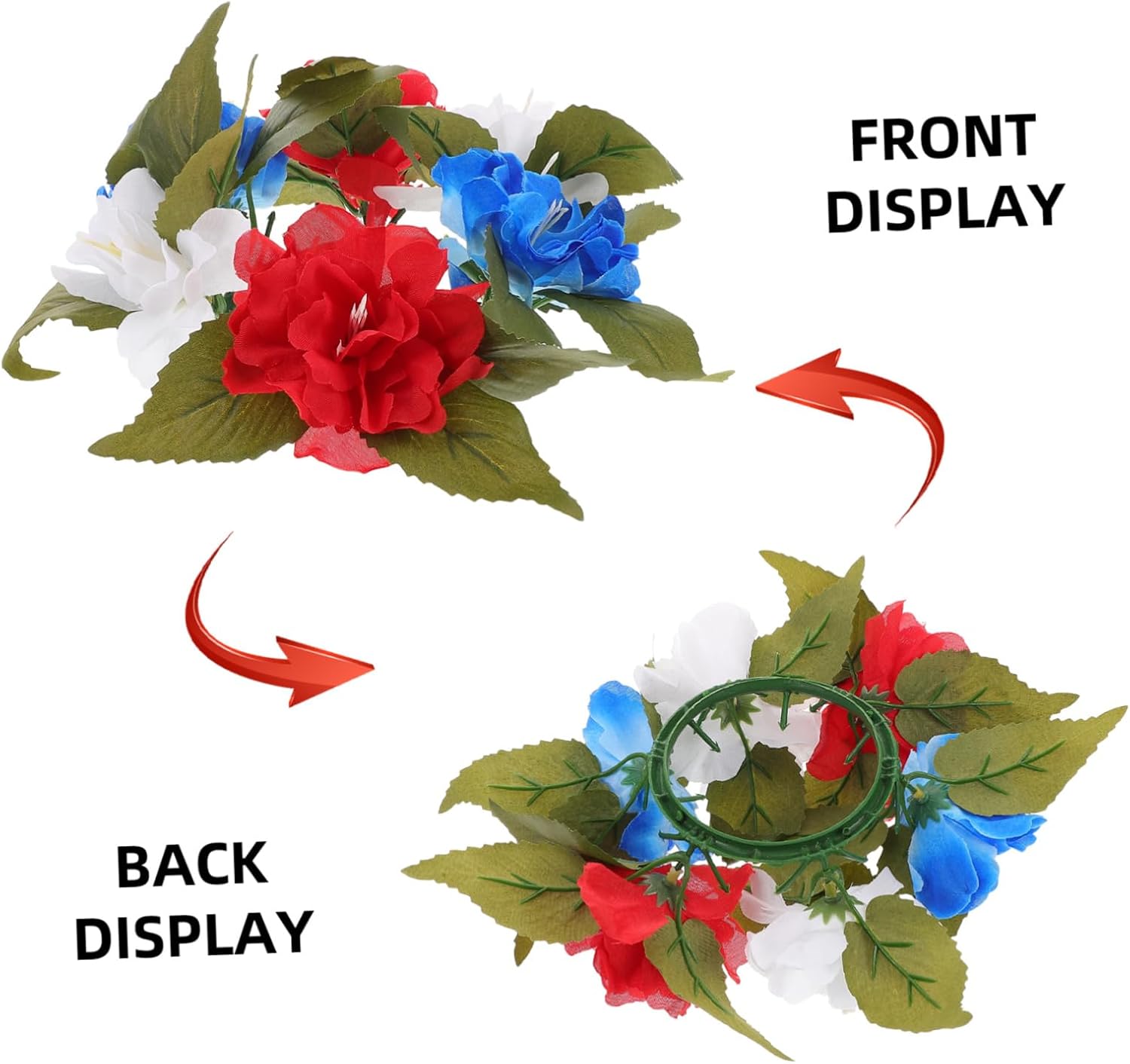 Romantic Candle Wreath Artificial Flower for Home Decor Centerpiece for Dining Table and Special Occasions Elegant Floral Candle Holder for Parties and Gatherings