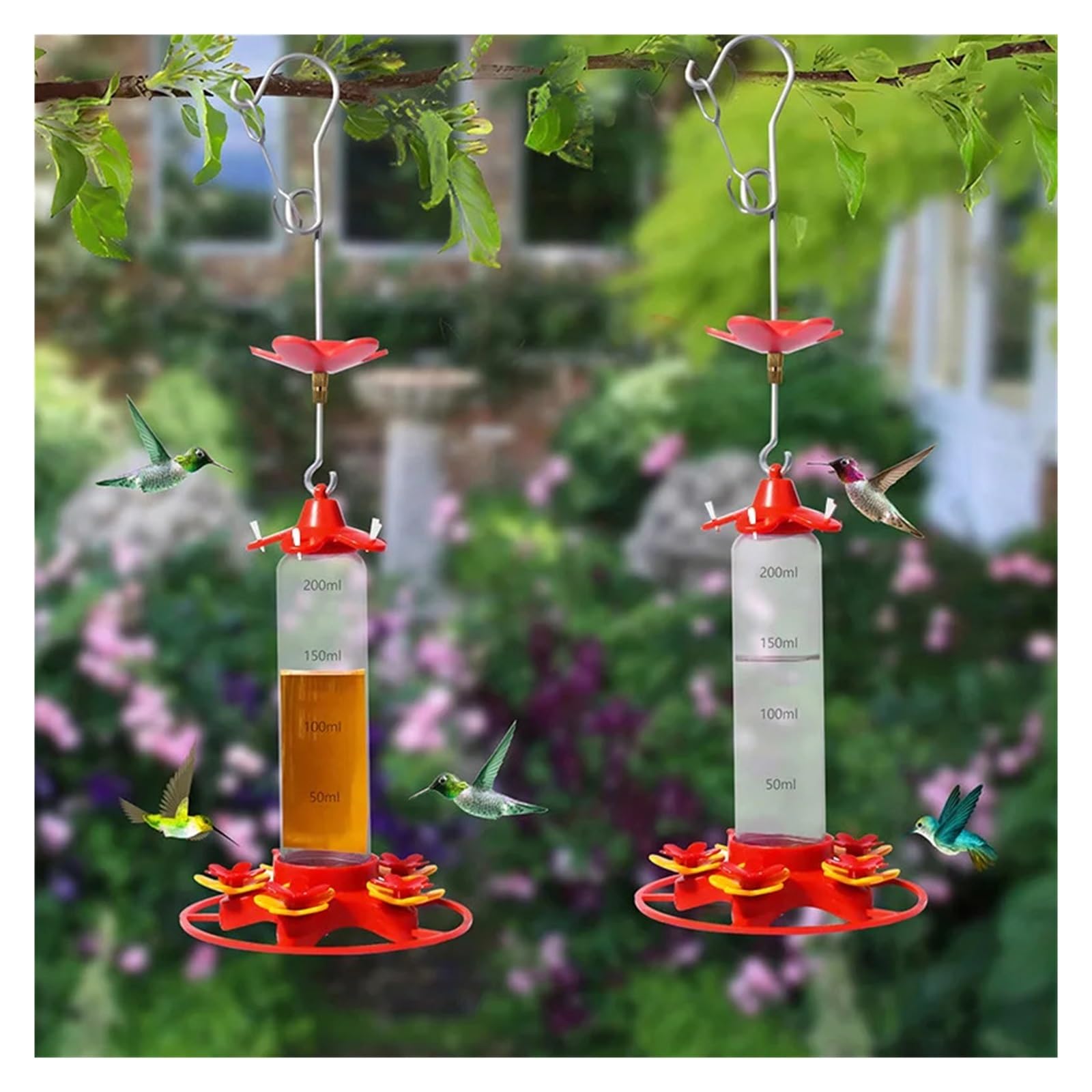 Karmnik Dla KolibróW Wiszący Na Zewnątrz Karmnik Dla Kolibrów Anti Ant Garden Dziedziniec Karmienie Miodem Wodny Karmnik Dla Ptaków Artykuły Do ​​karmienia Ptaków łAtwy Montaż