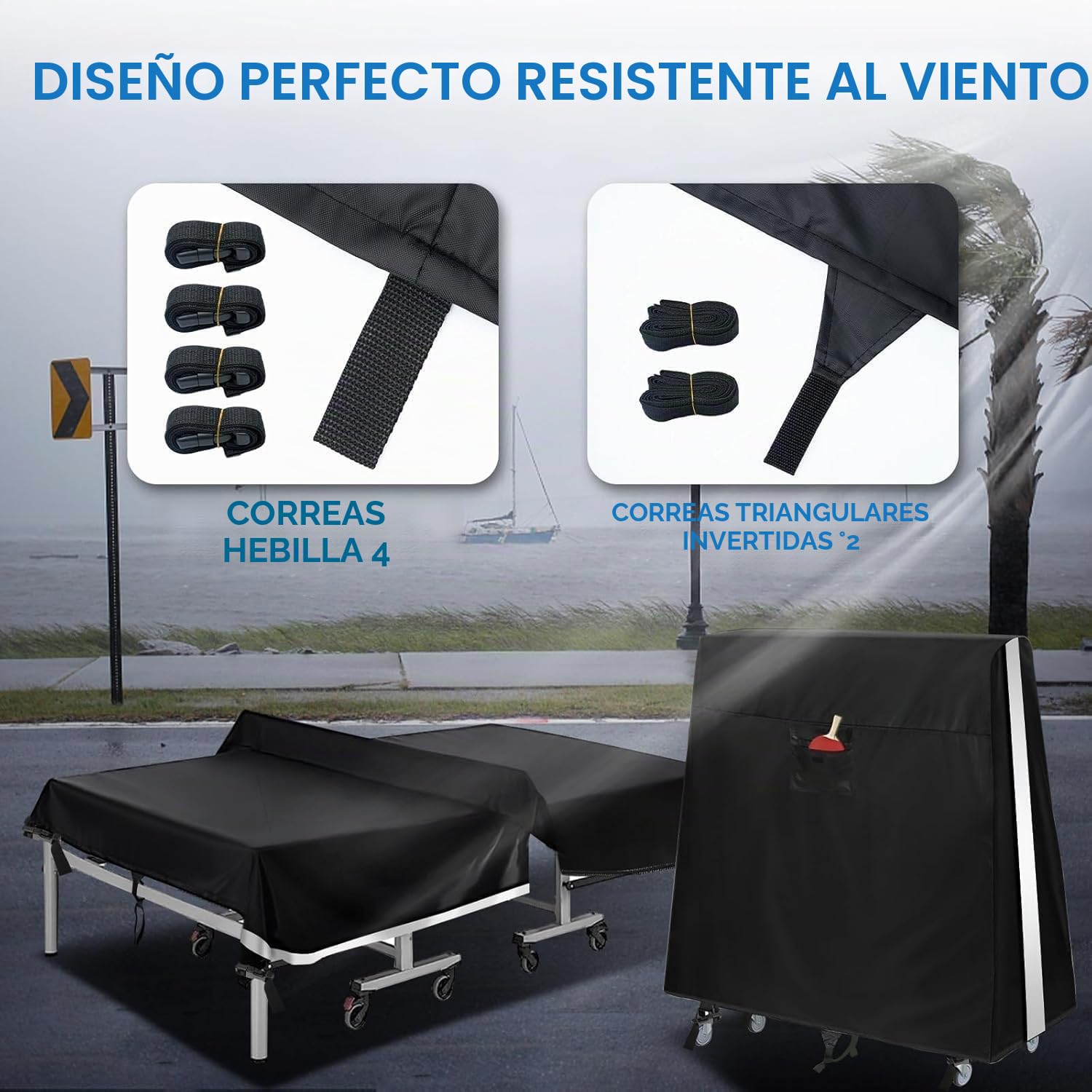 NEVERLAND Funda Mesa Ping Pong Exterior Oxford Impermeable 165x70x185 cm