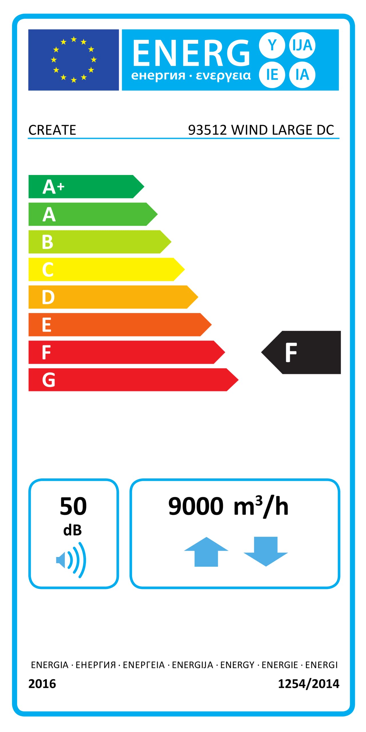 CREATE / WINDLARGE/Deckenventilator Schwarz mit WLAN und Fernbedienung/XL, 40W, Leise, Ø152 cm, 6 Geschwindigkeiten, Timer, DC-Motor, 6 Geschwindigkeiten, Sommer-Winterbetrieb