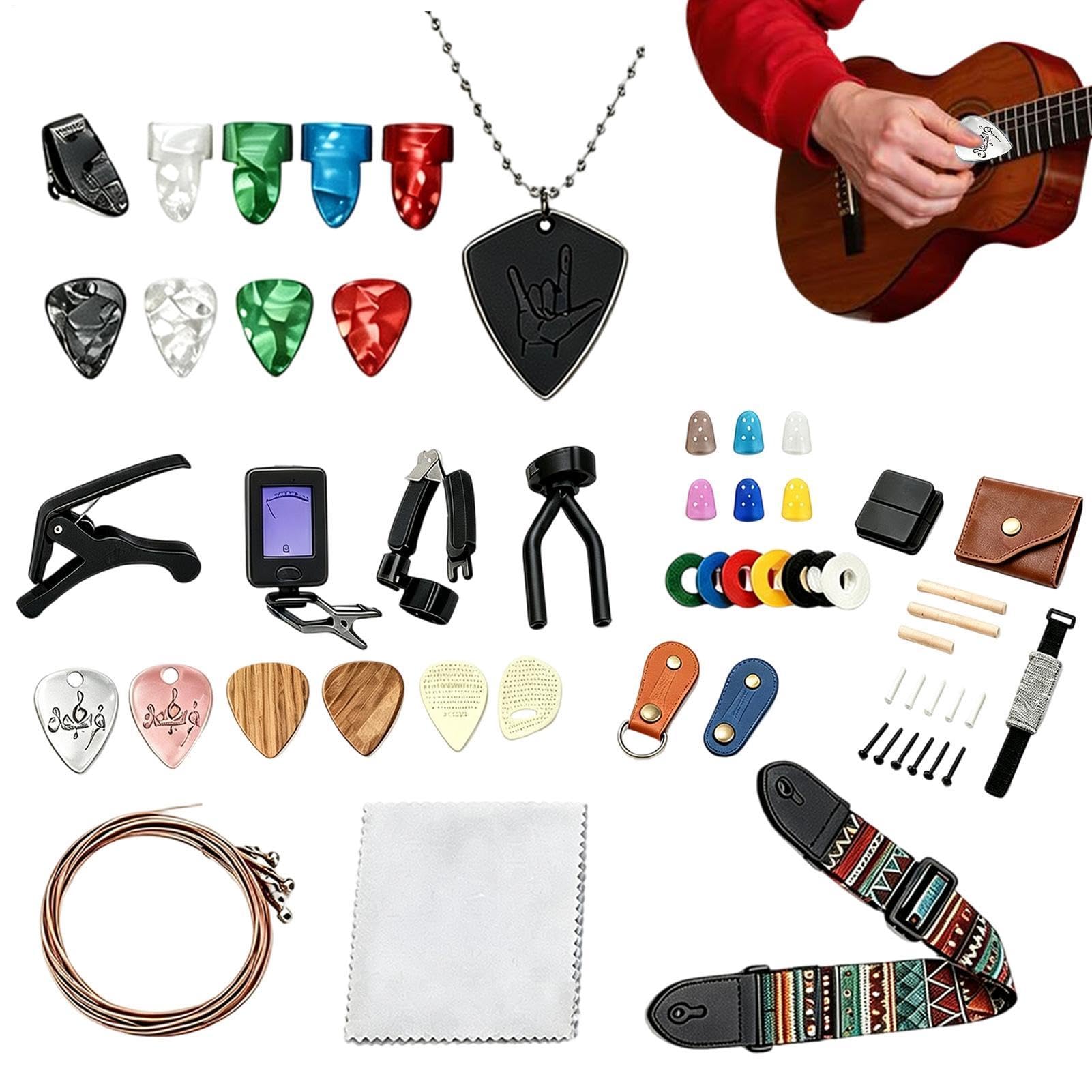 Calendario per chitarra, set di accessori per chitarra con conto alla