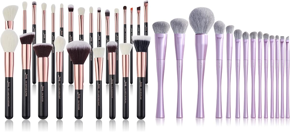 Jessup marca 25 uds juego de brochas de maquillaje profesional T155 incluido con juego de brochas de maquillaje profesional T512