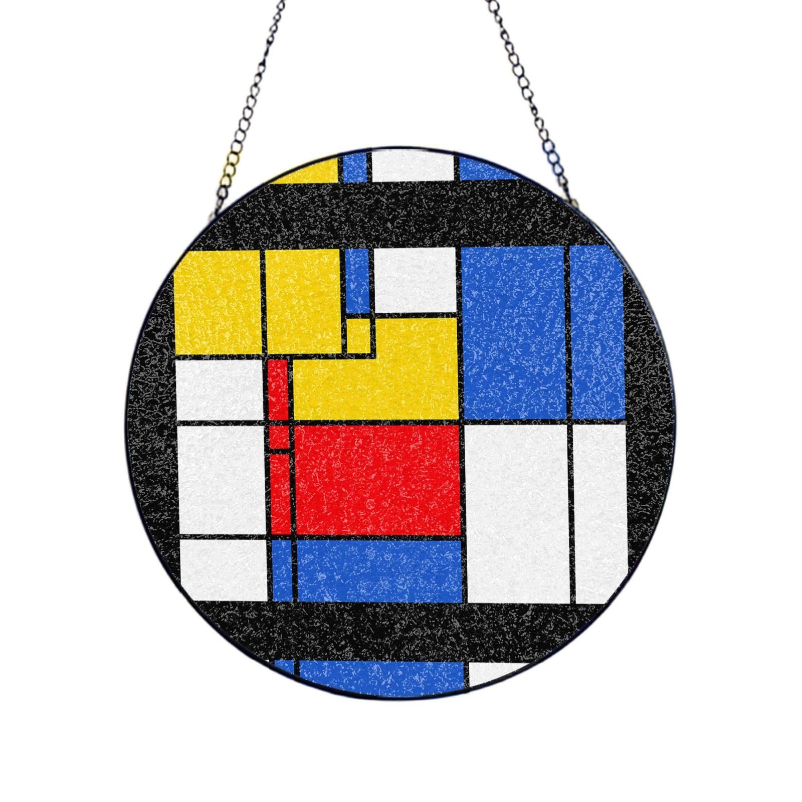 Phayah Rectangle Print Glass Window Hanging Sun Catchers Suncatcher Decor For Birthday For Home Garden Porch 12in（30cm）