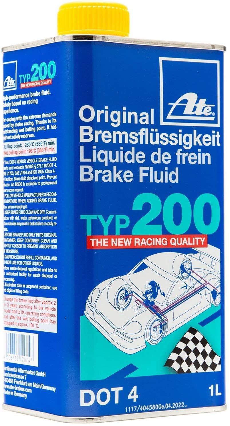 Ate (アテ) DOT4 TYP200 ブレーキフルード 1L 3本セット Amazon.co.jp: Ate TYP200 ブレーキフルード : 車＆バイク