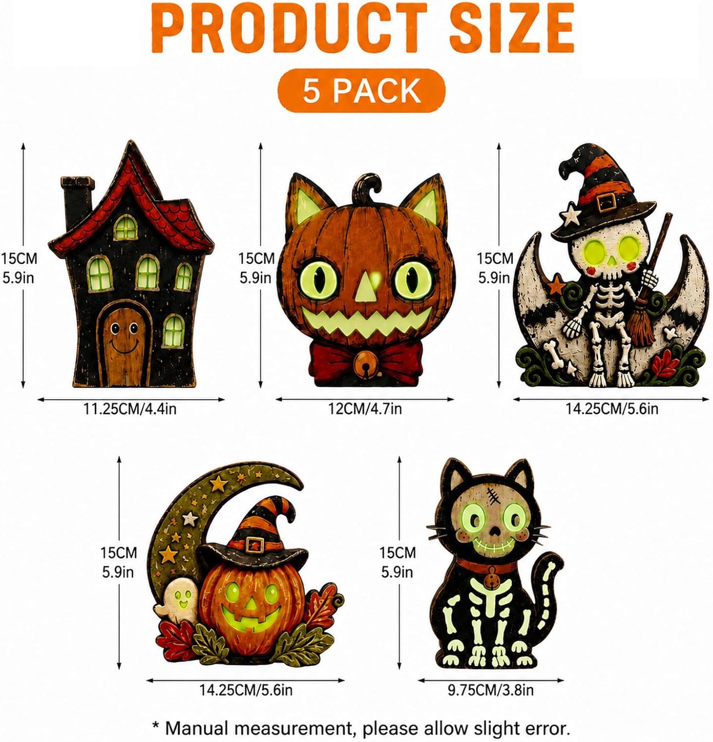 Detail Halloween Wooden Display Piece for Tiered Trays, E