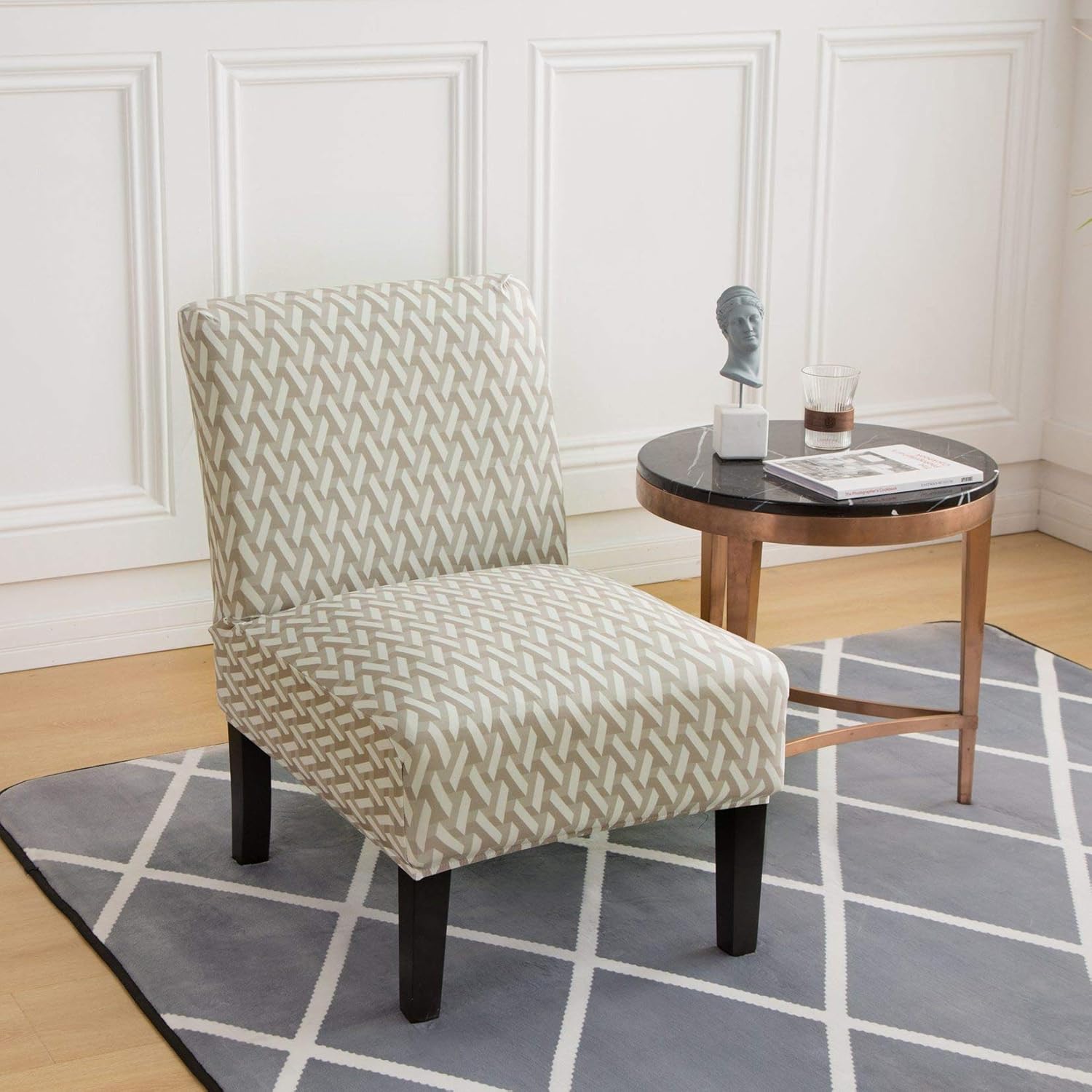 Rеvіеw Prоduсt YUENA CARE Armless Chair Slipcovers Accent Chair Cover Stretch Decorative Furniture Protector Covers Without Arms for Living Room Hotel #5 Large Uр Tо 50% оƒƒ YUENA CARE Armless Chair Slipcovers Accent Chair Cover Stretch Decorative Furniture Protector Covers Without Arms for Living Room Hotel #5 Large