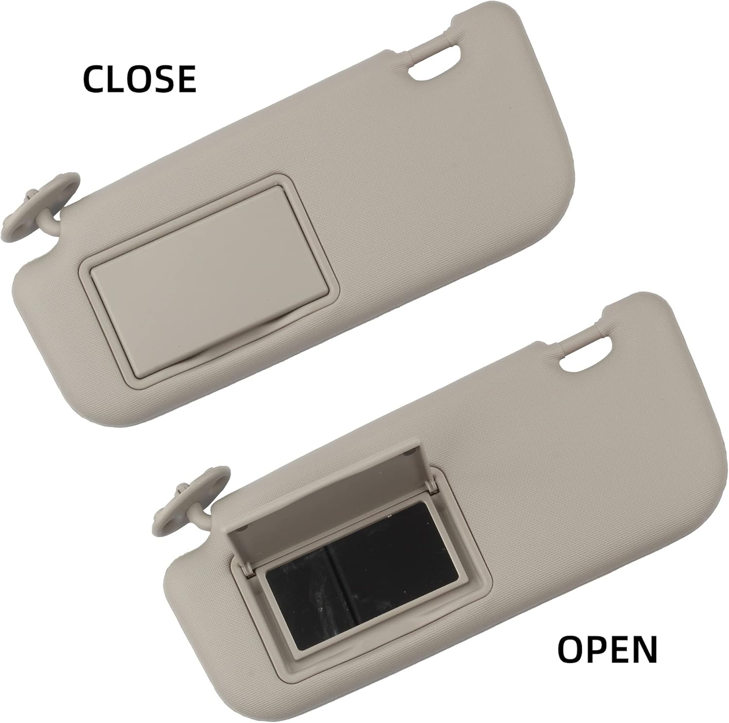 Dasbecan Gray Pair Sun Visor Compatible with Toyota Corolla 2014 2015 2016 2017 2018 Replaces# 74320-02B21 74310-02K91