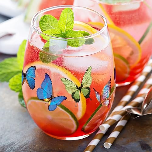 Miniatura 9 de Toasted Tales Butterfly's Lake and Lodge Collection  Vaso de whisky de roca Bourbon de 11 onzas  Vasos de degustación de whisky novedosos  Accesorio