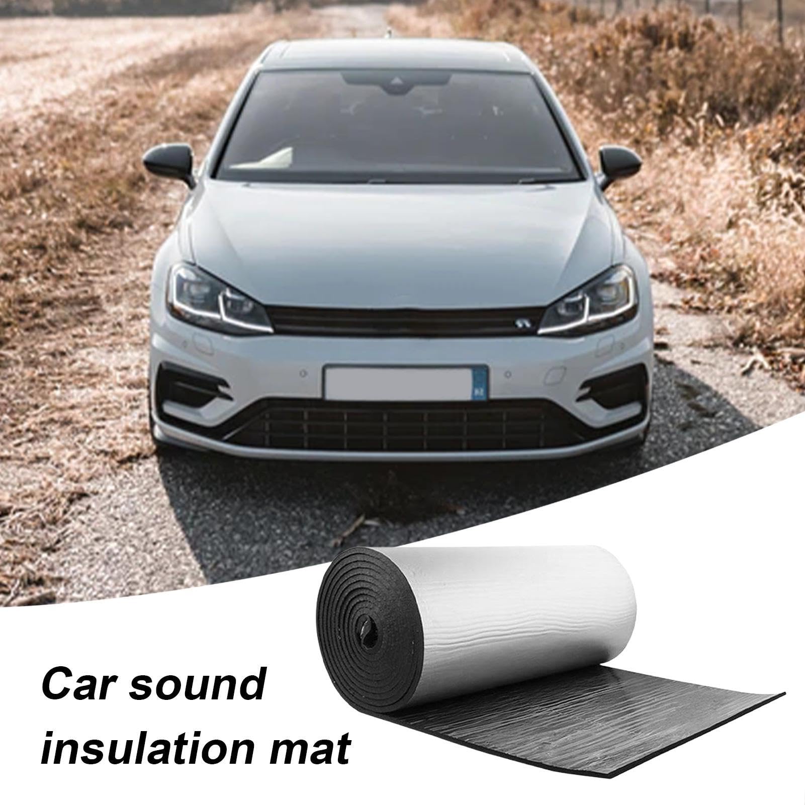 Auto-Sounddämmmatte 200x50 cm selbstklebend & zuschneidbar zur | Dämmmaterial für Wohnmobile für Türen Motorhaube Kofferraum Fahrwerk Sommer Winter