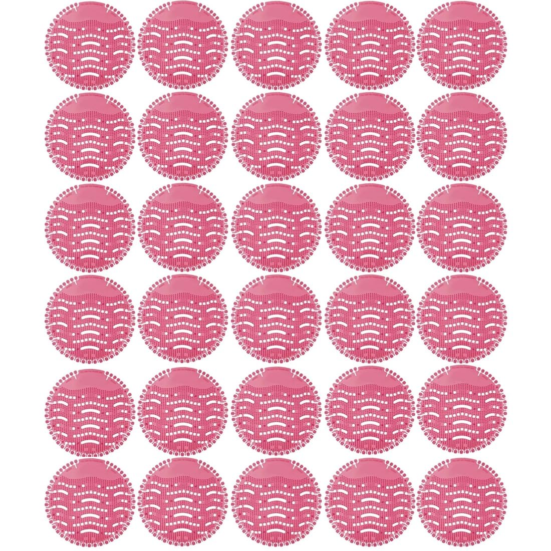 LUHIUrinal Screen Fresh Scented Anti-Splash Toilet Mat Bathroom Deodorizer Spatter Reducing Pine Fragrance Refresher Mats with Air Freshener Ideal for Restrooms (Pink 35 Pack)