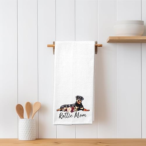 Miniatura 2 de Rottie Mom Rottweiler Microfiber Kitchen Tea Bar Towel Gift for Animal Dog Lover
