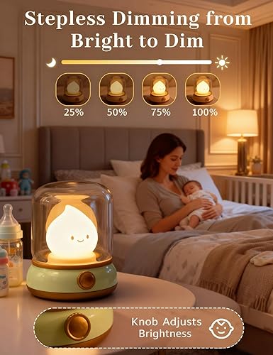 Miniatura 3 de Linda lámpara sonriente, linterna LED portátil para camping, luz nocturna, recargable, atenuación, luz de vela de mesa para decoración de guardería,