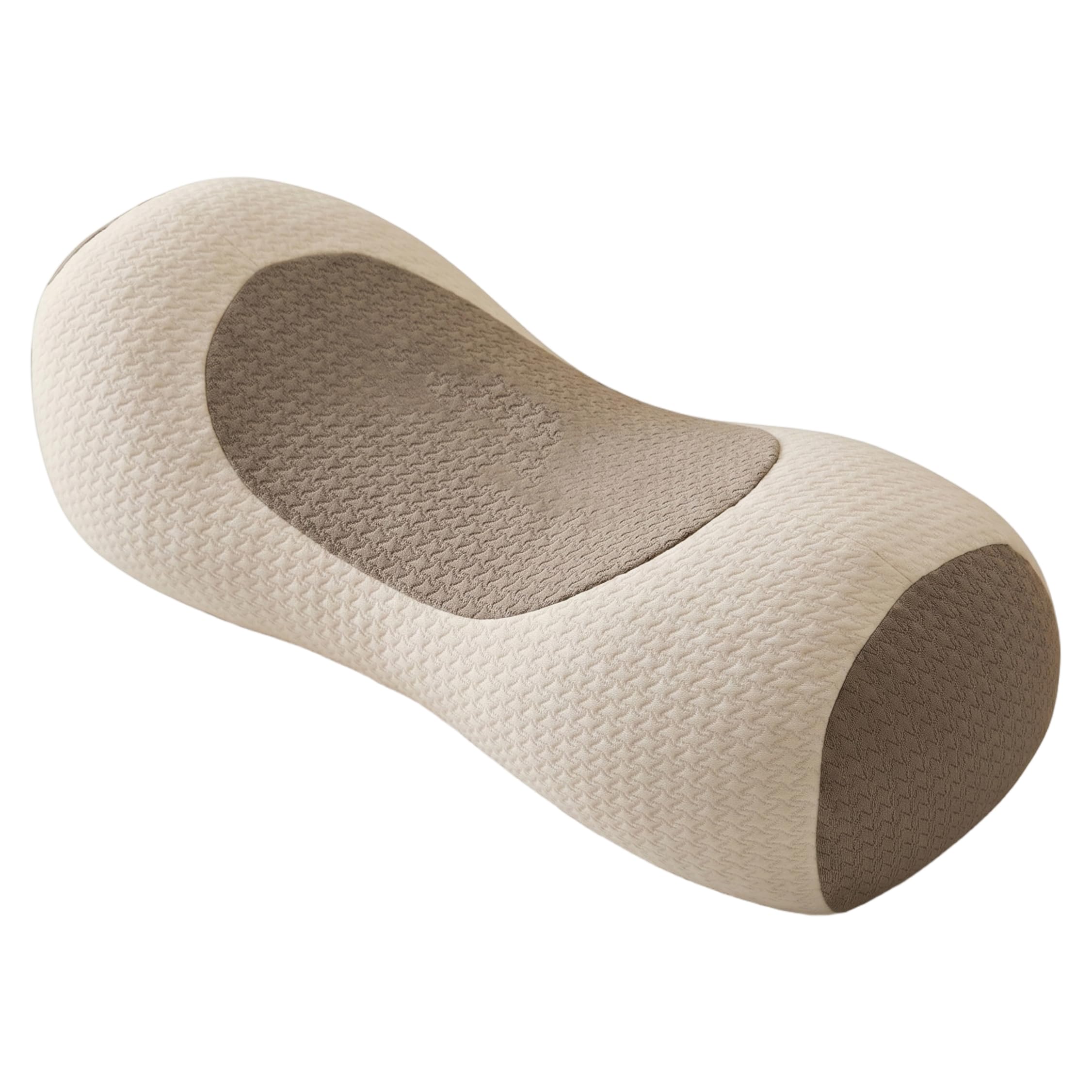 Uanqfegy Buckwheat Neck Pillow, 15 Inch Adjustable Ergonomic Cervical Pillow, Neck Pain Relief for Side & Back Sleepers, Beige
