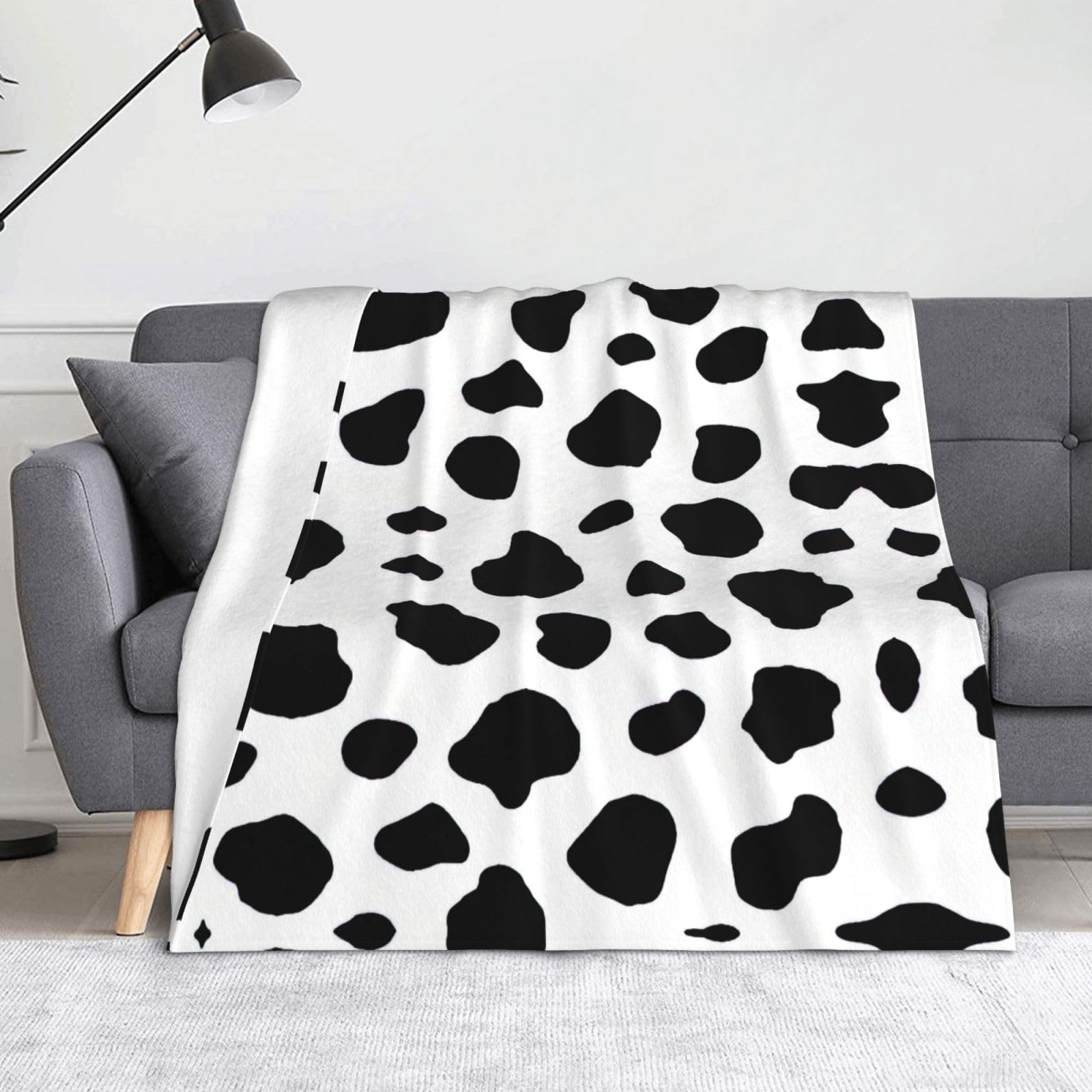 Couverture flanelle vache respirante anti-transpiration pour un sommeil doux et léger
