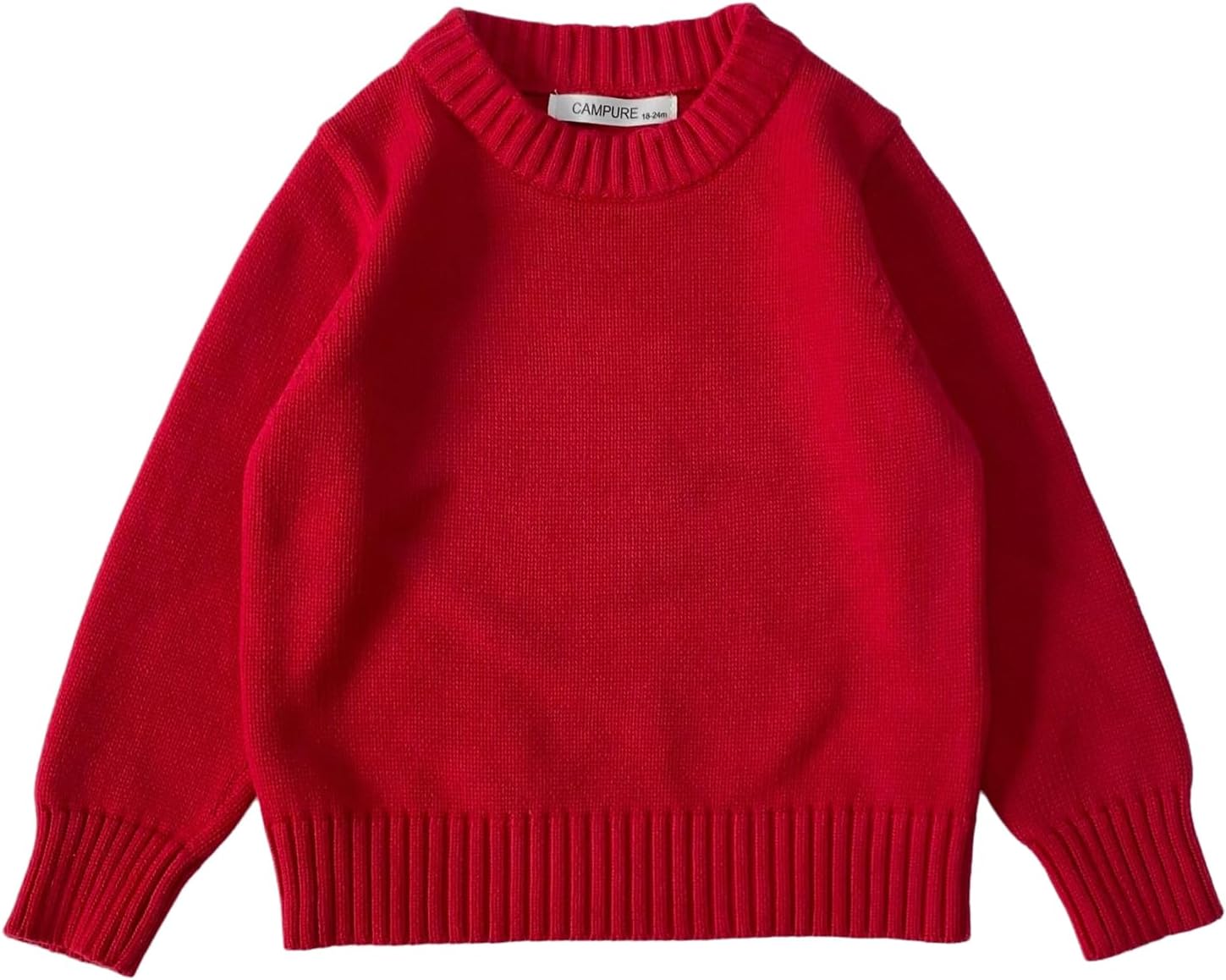 Boys Girls Pullover Sweaters Knit Cotton Winter Crew Neck Kids Long Sleeve Tops 2T-7Y