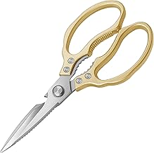 Gold Kitchen Scissors Heavy Duty – Gold Kitchen Scissors for Food Kitchen Shears Heavy Duty Kitchen Scissors Meat Scissors Kitchen Shears Multi-Purpose Kitchen Shears for Meat Chicken Fish